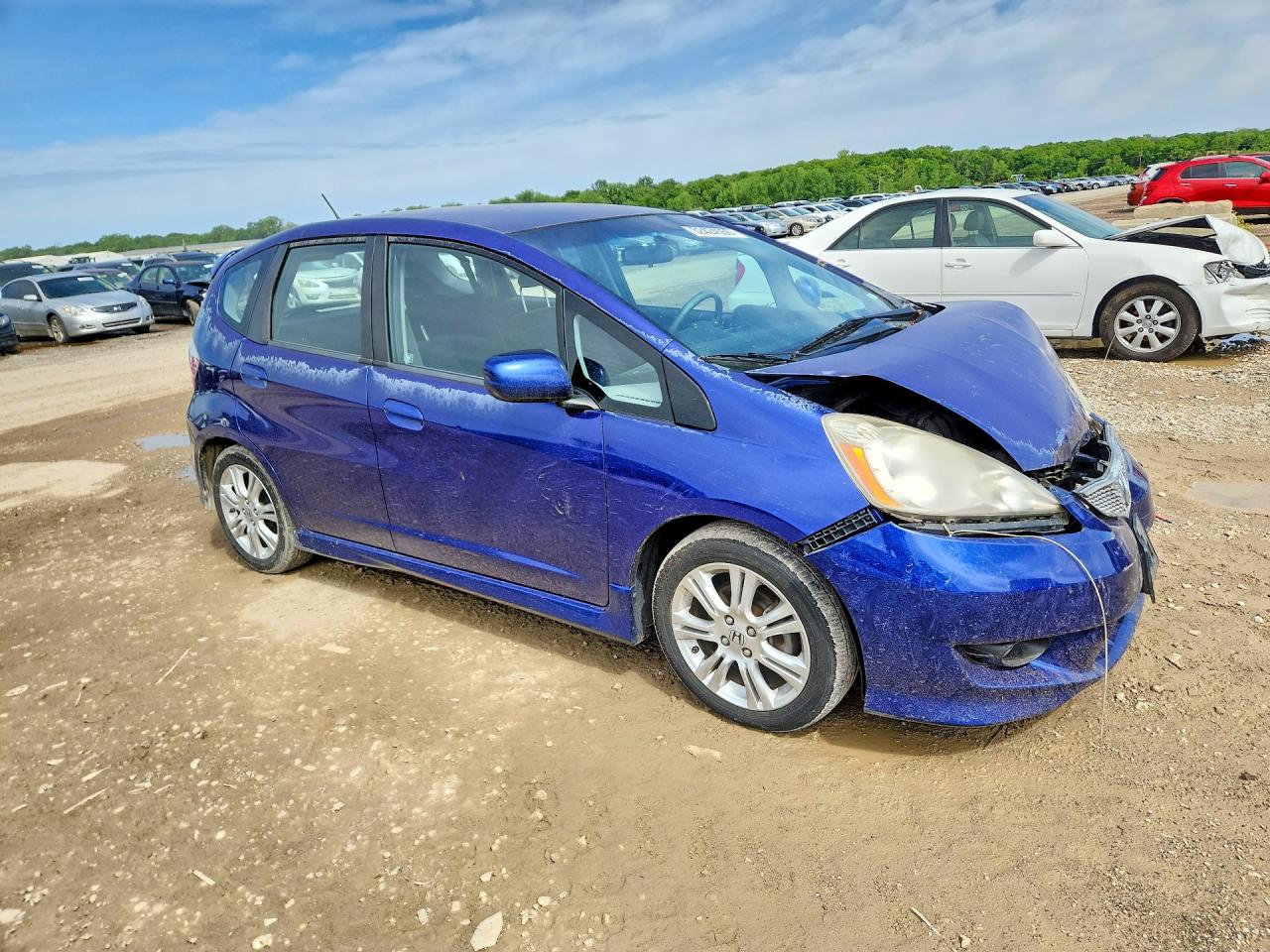 2009 Honda Fit Sport Blue vin: JHMGE88439S013301