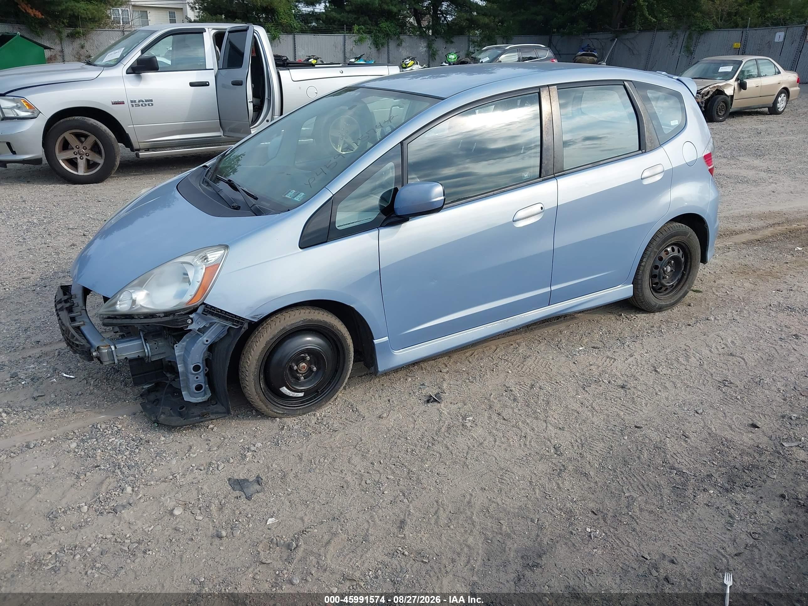 2009 Honda Fit Sport Light Blue vin: JHMGE88439S047366