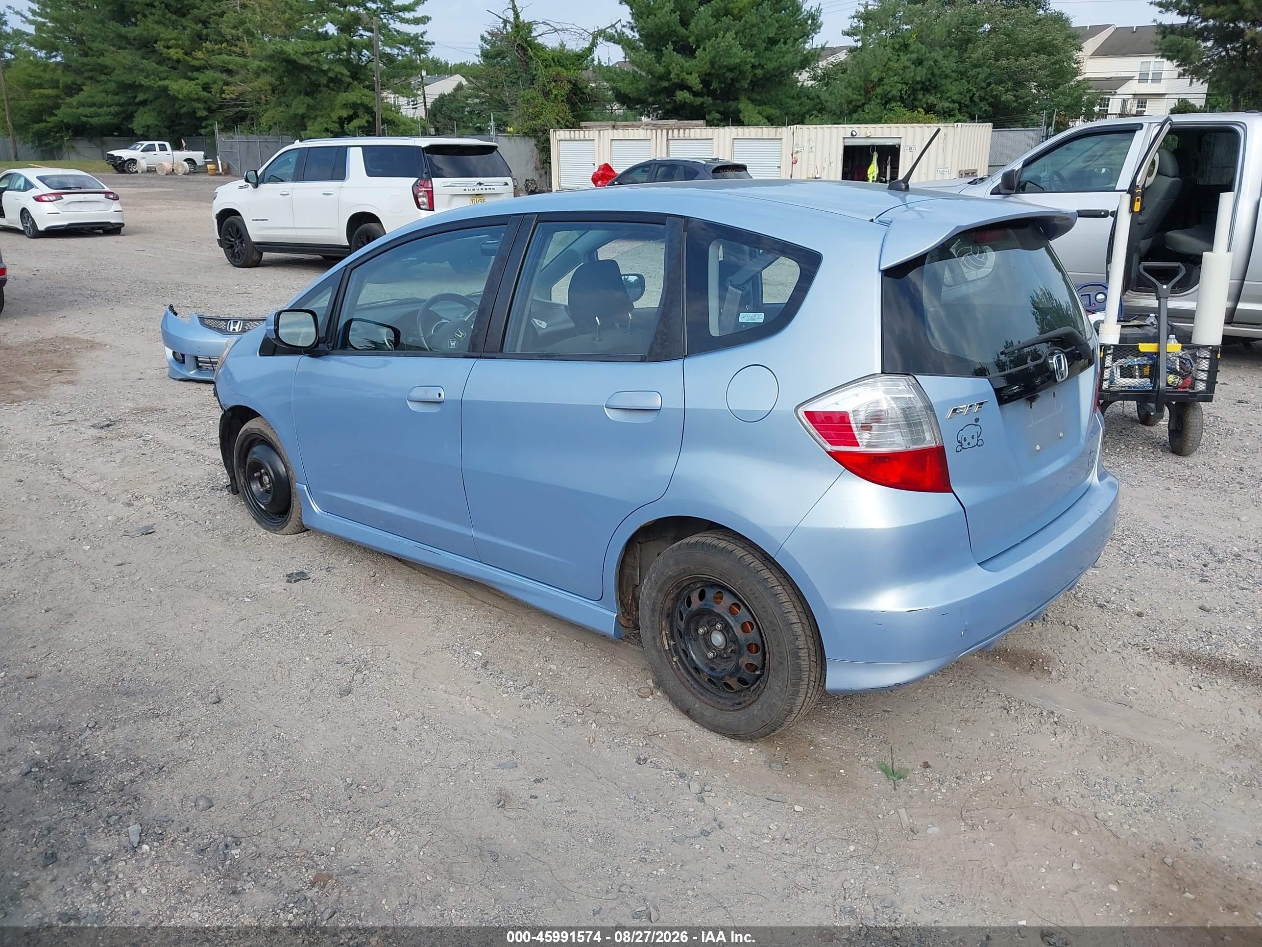 2009 Honda Fit Sport Light Blue vin: JHMGE88439S047366