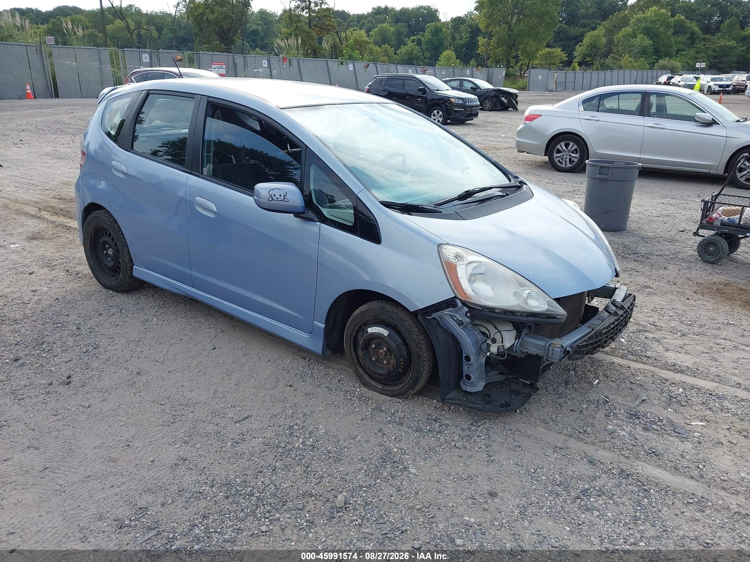 2009 Honda Fit Sport Light Blue vin: JHMGE88439S047366