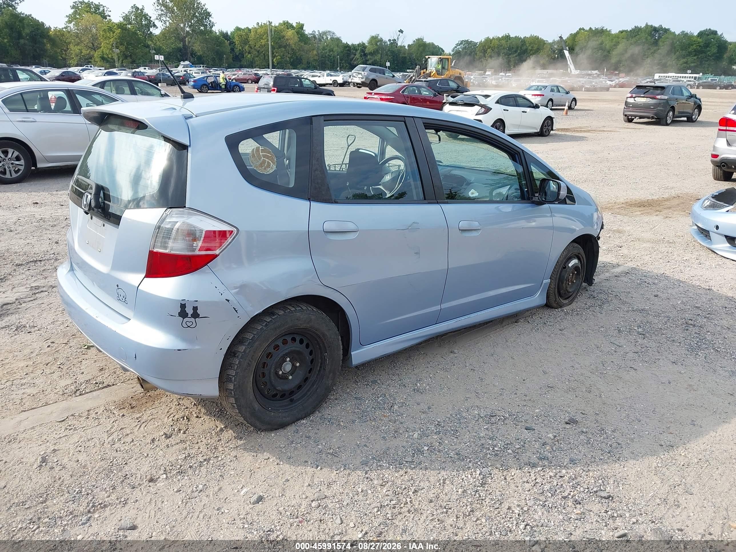 2009 Honda Fit Sport Light Blue vin: JHMGE88439S047366