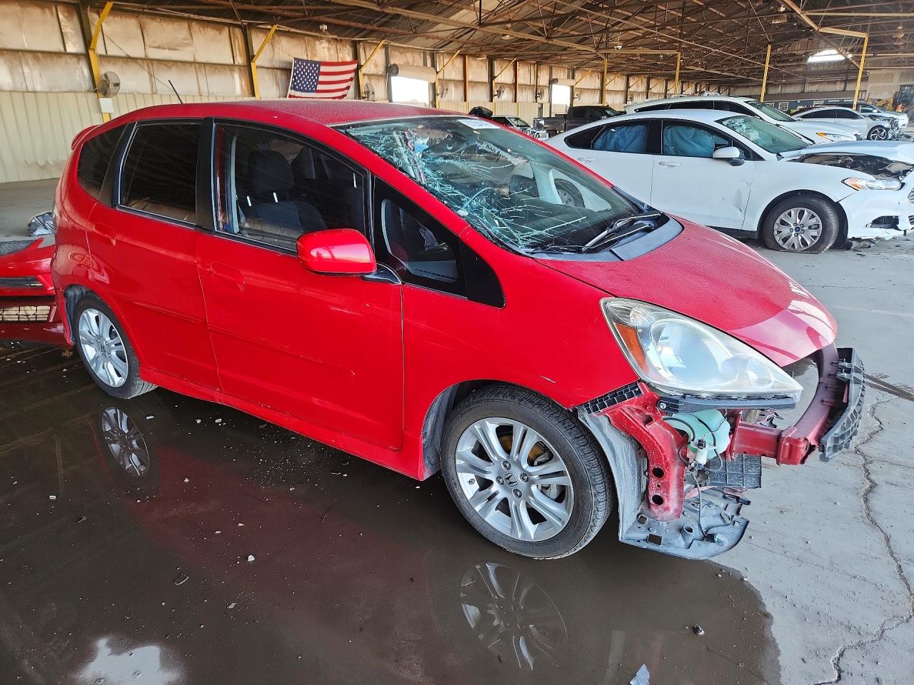 2009 Honda Fit Sport Красный vin: JHMGE88439S065978