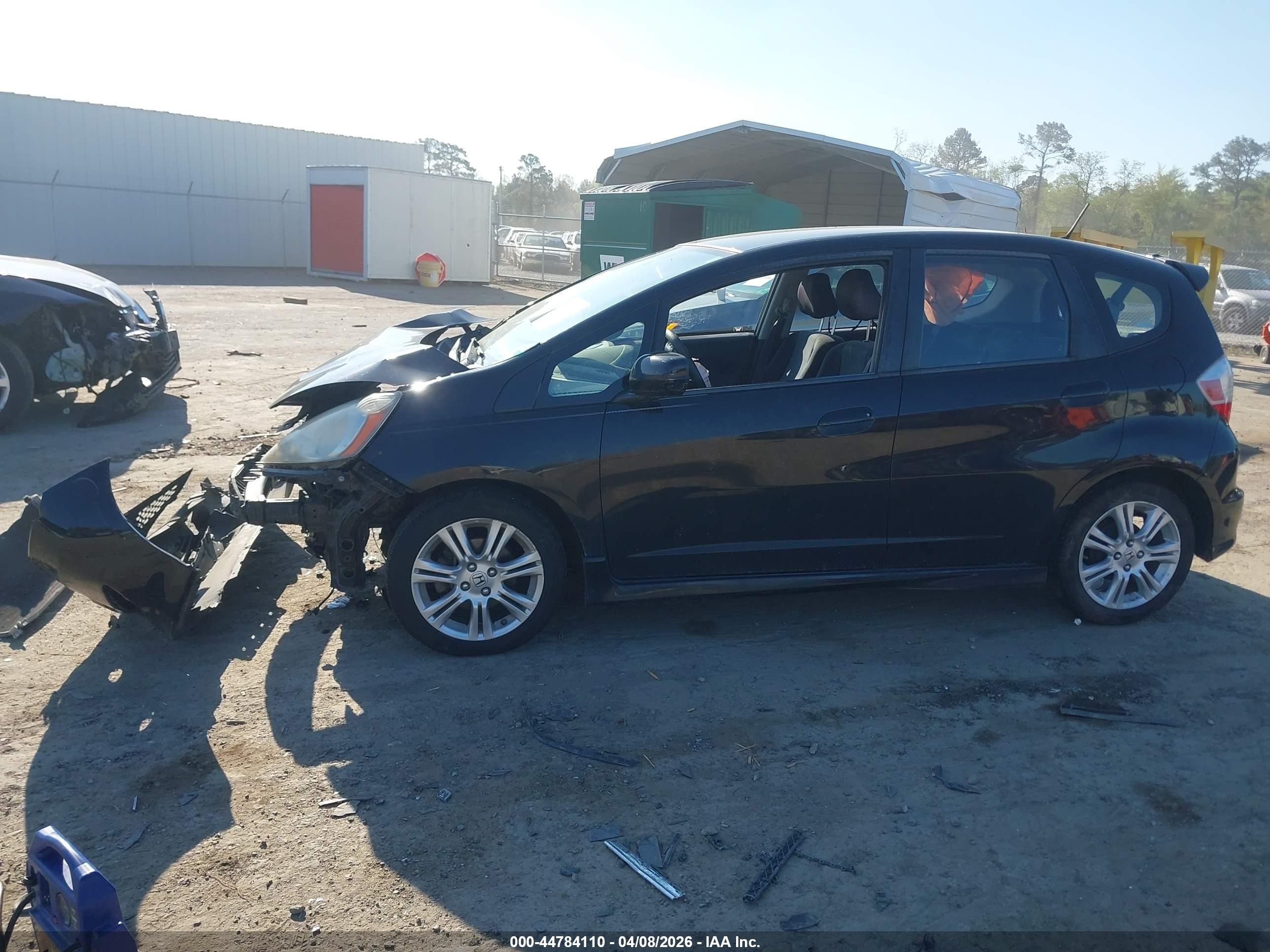 2009 Honda Fit Sport Черный vin: JHMGE88439S067598
