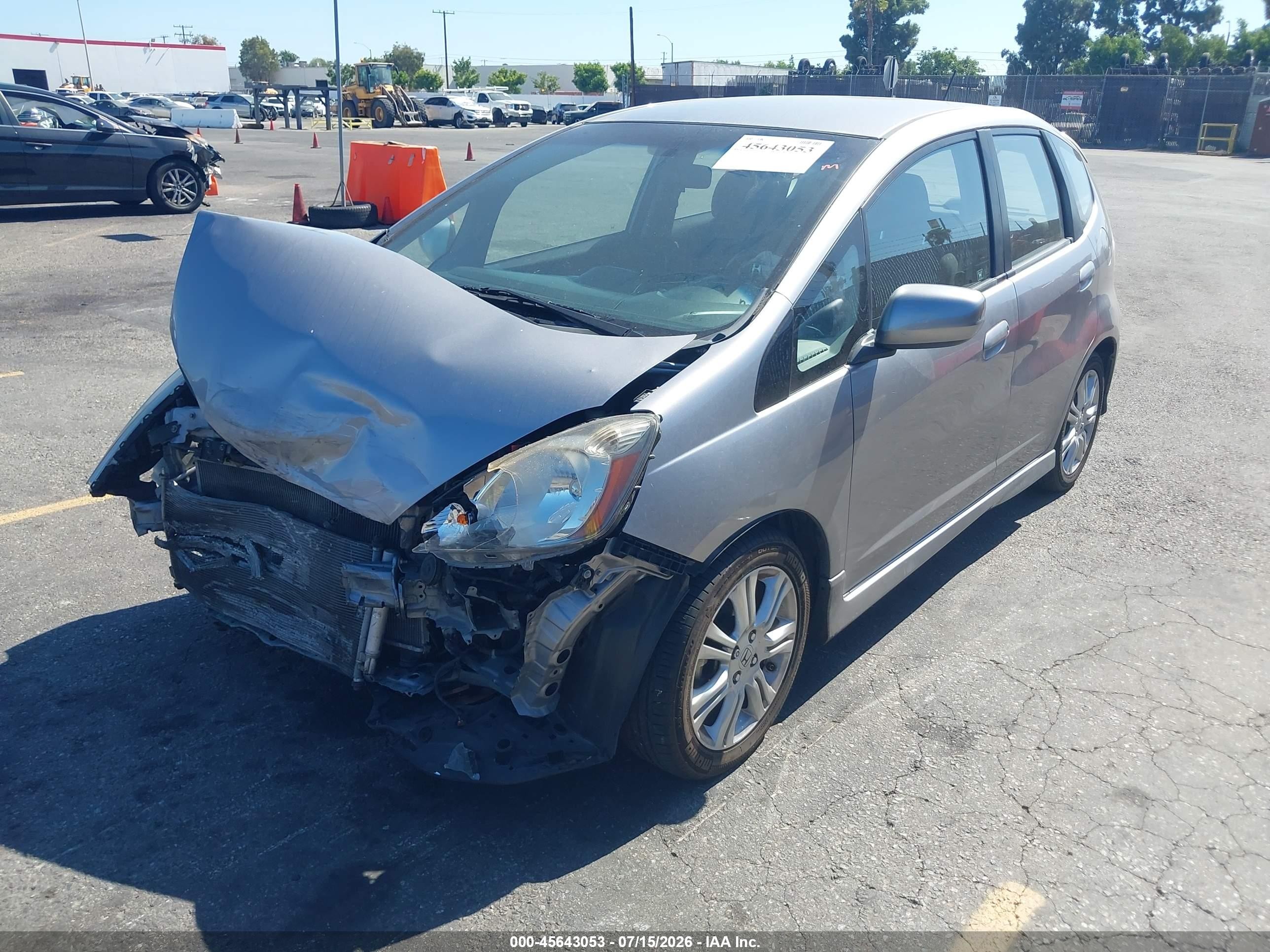 2009 Honda Fit Sport Gray vin: JHMGE88439S072087