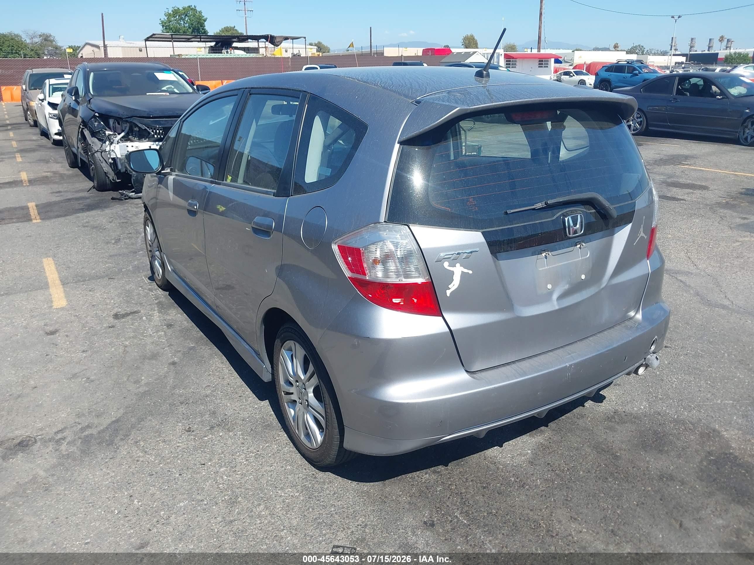 2009 Honda Fit Sport Gray vin: JHMGE88439S072087