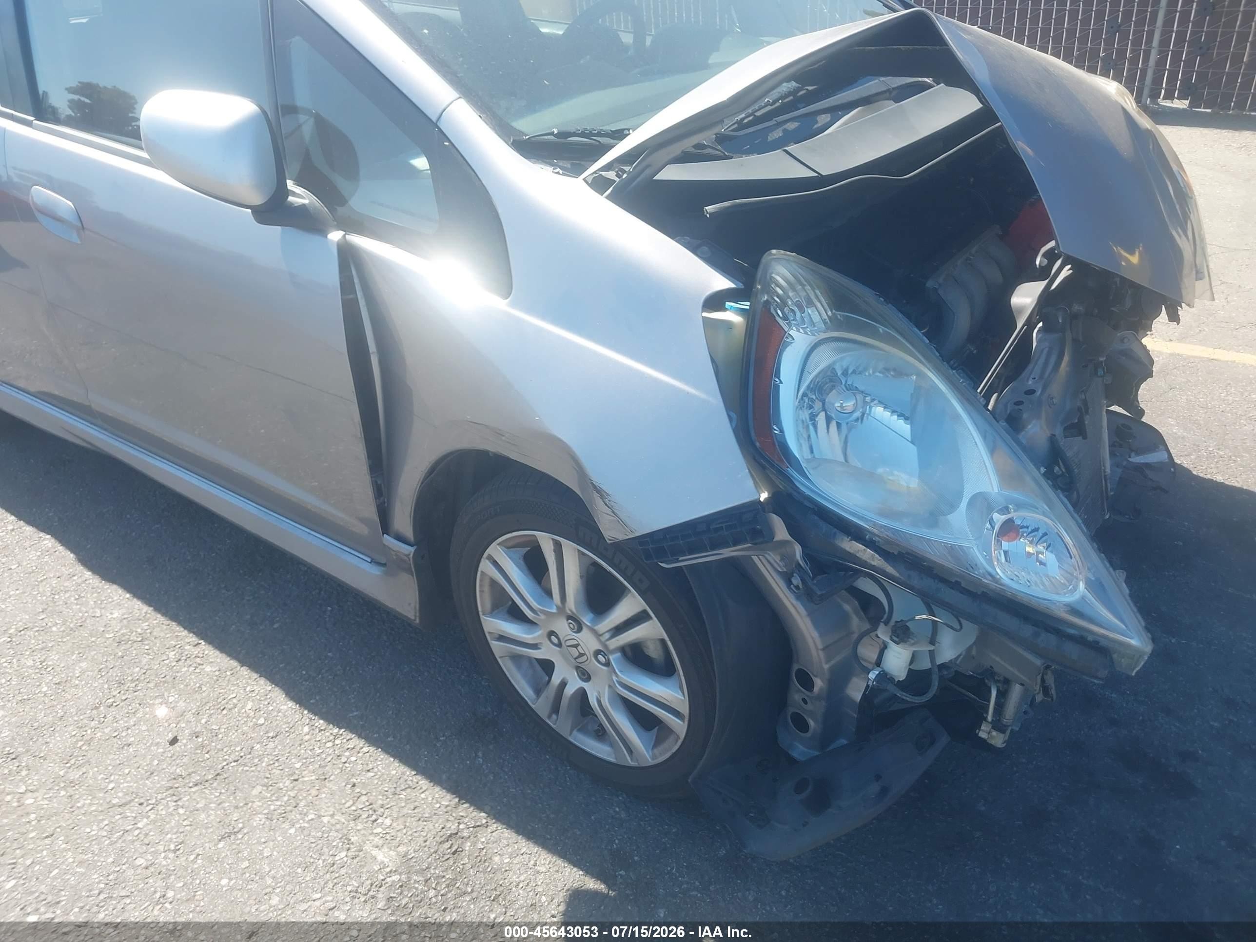 2009 Honda Fit Sport Gray vin: JHMGE88439S072087
