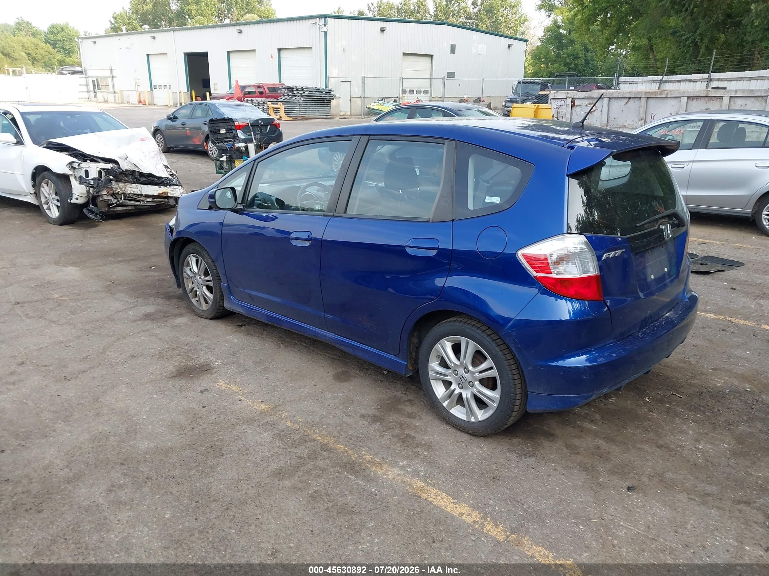 2009 Honda Fit Sport Blue vin: JHMGE88449S021374