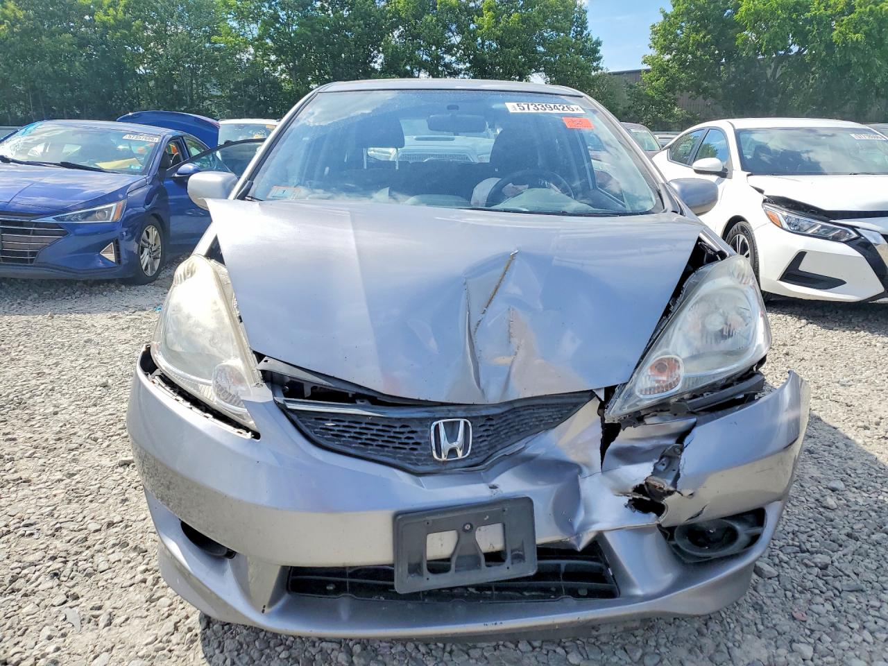 2009 Honda Fit Sport Silver vin: JHMGE88449S027109