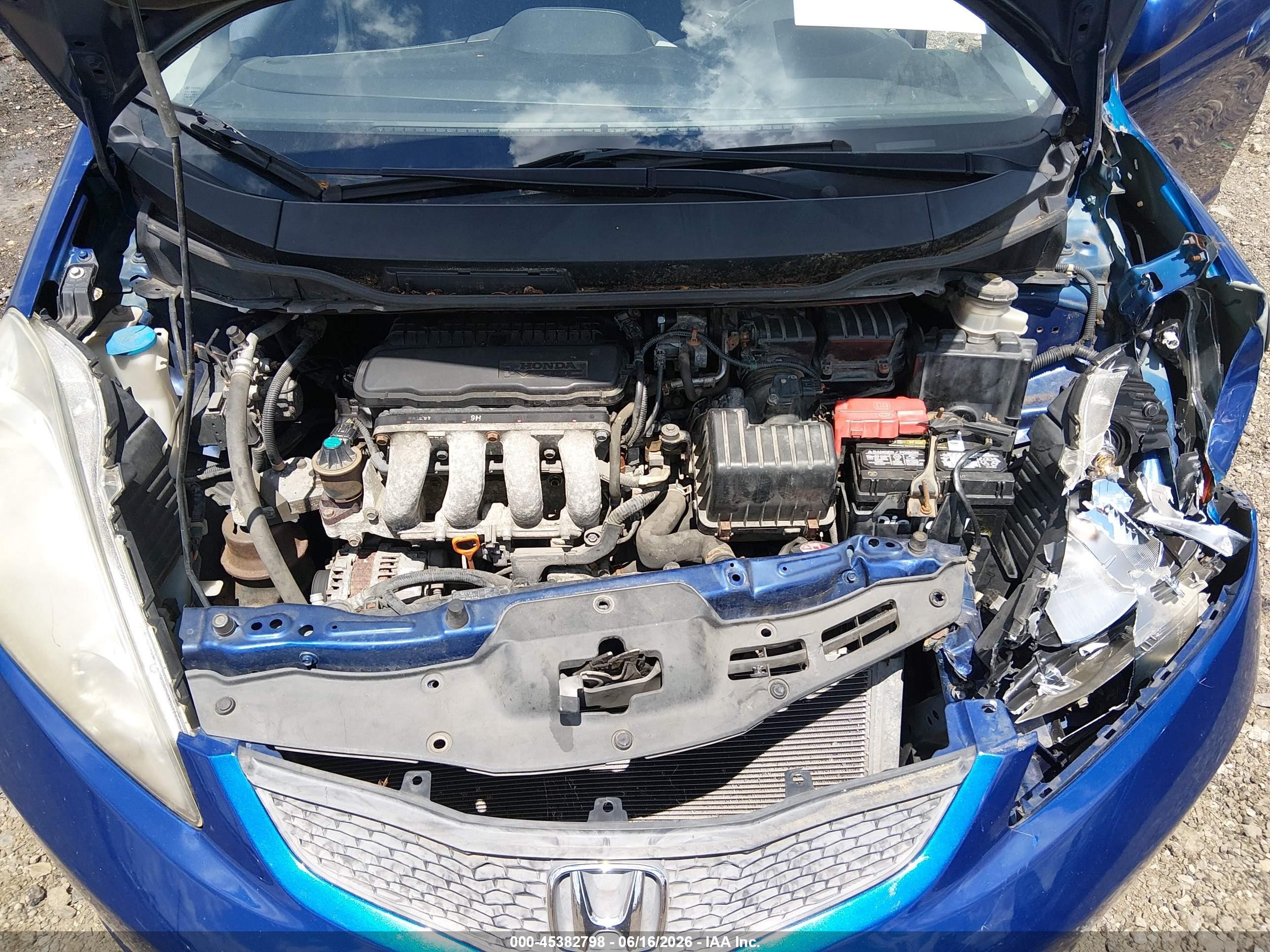2009 Honda Fit Sport Blue vin: JHMGE88449S047523