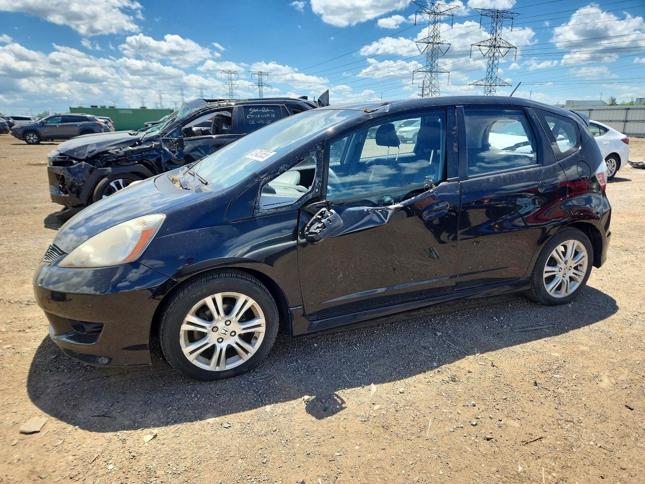 2009 Honda Fit Sport Black vin: JHMGE88449S057436