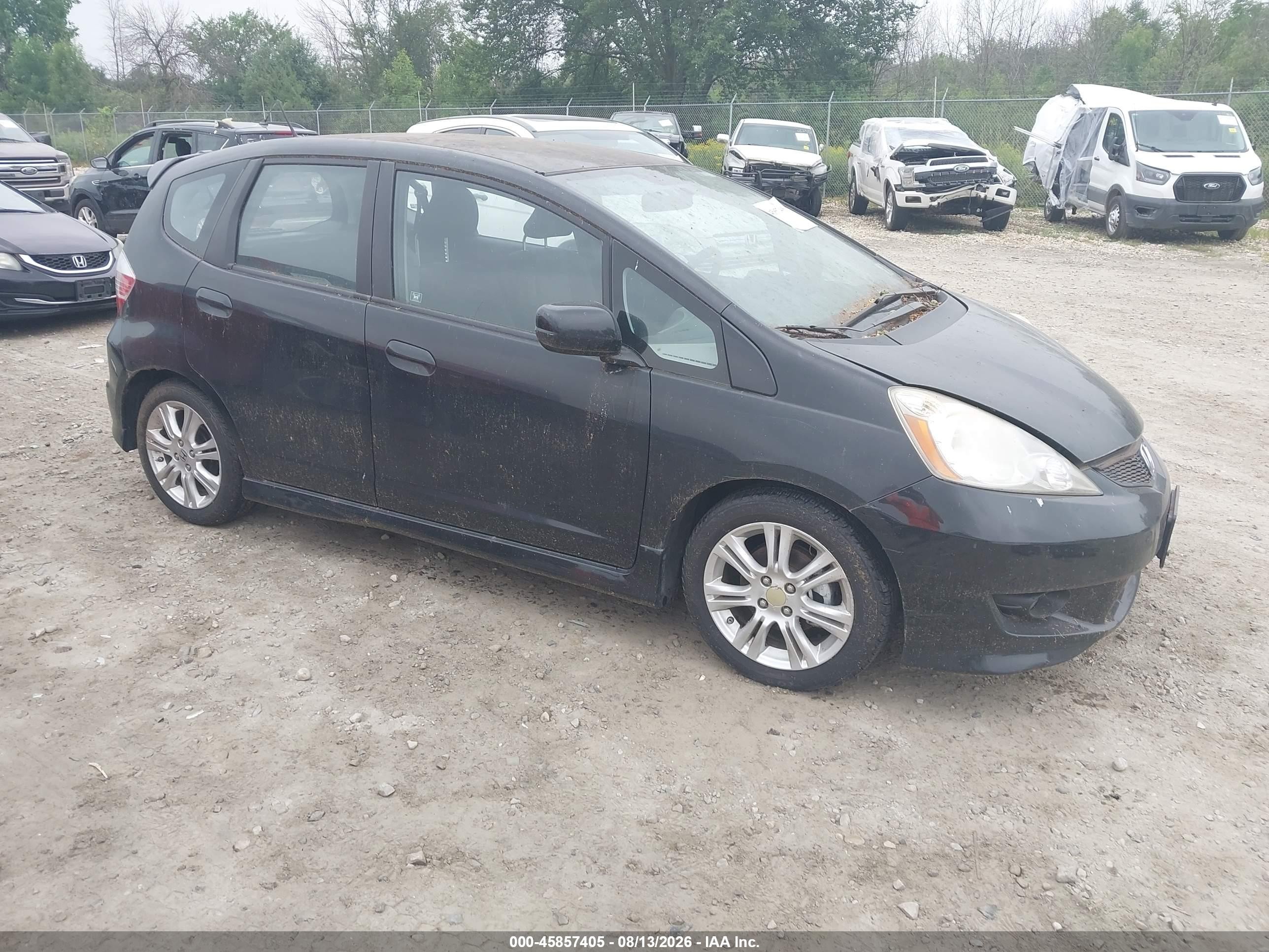 2009 Honda Fit Sport Black vin: JHMGE88459S010948