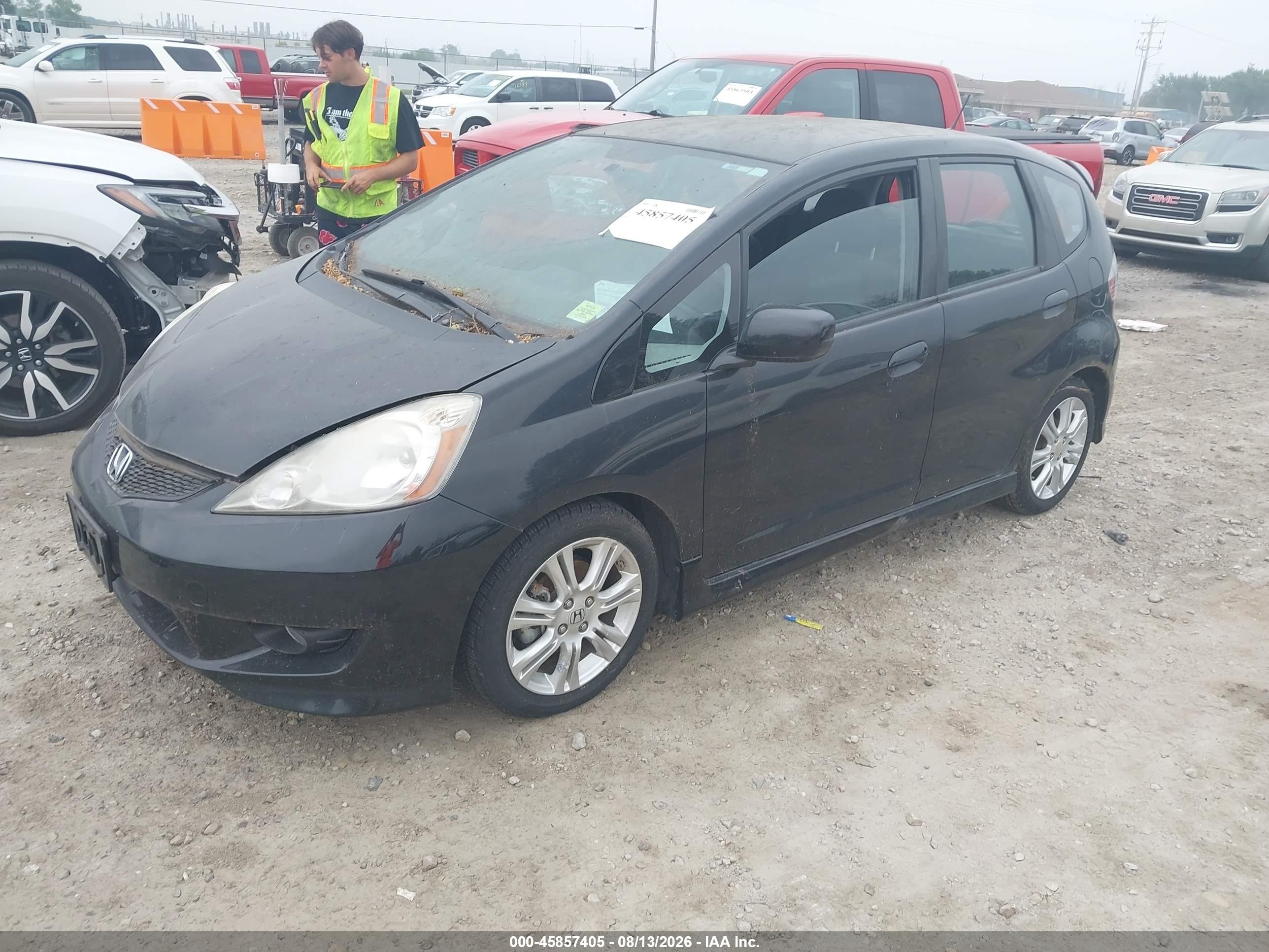 2009 Honda Fit Sport Black vin: JHMGE88459S010948