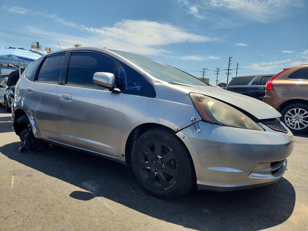 2009 Honda Fit Sport Gray vin: JHMGE88459S013719