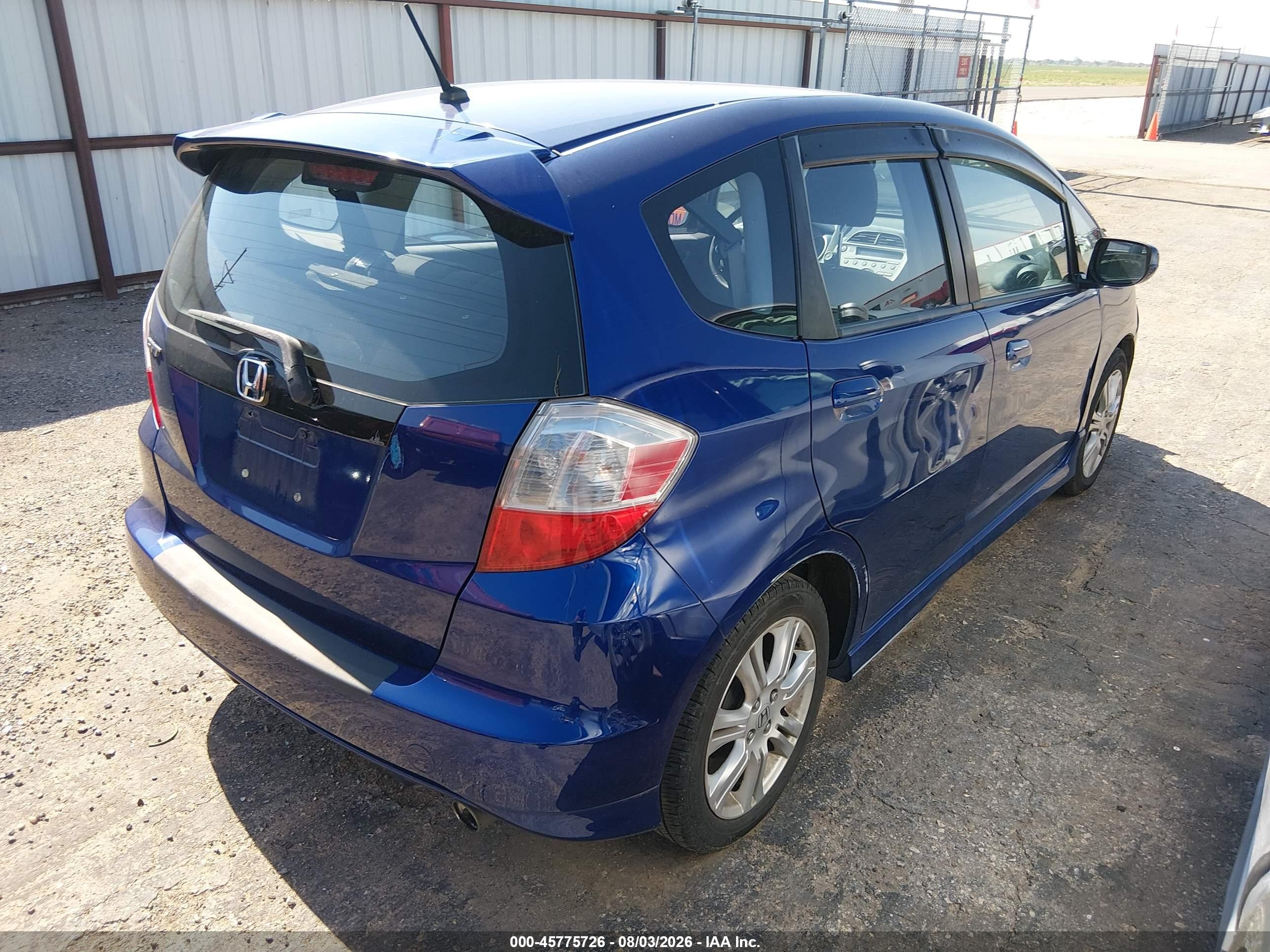 2009 Honda Fit Sport Blue vin: JHMGE88459S014661