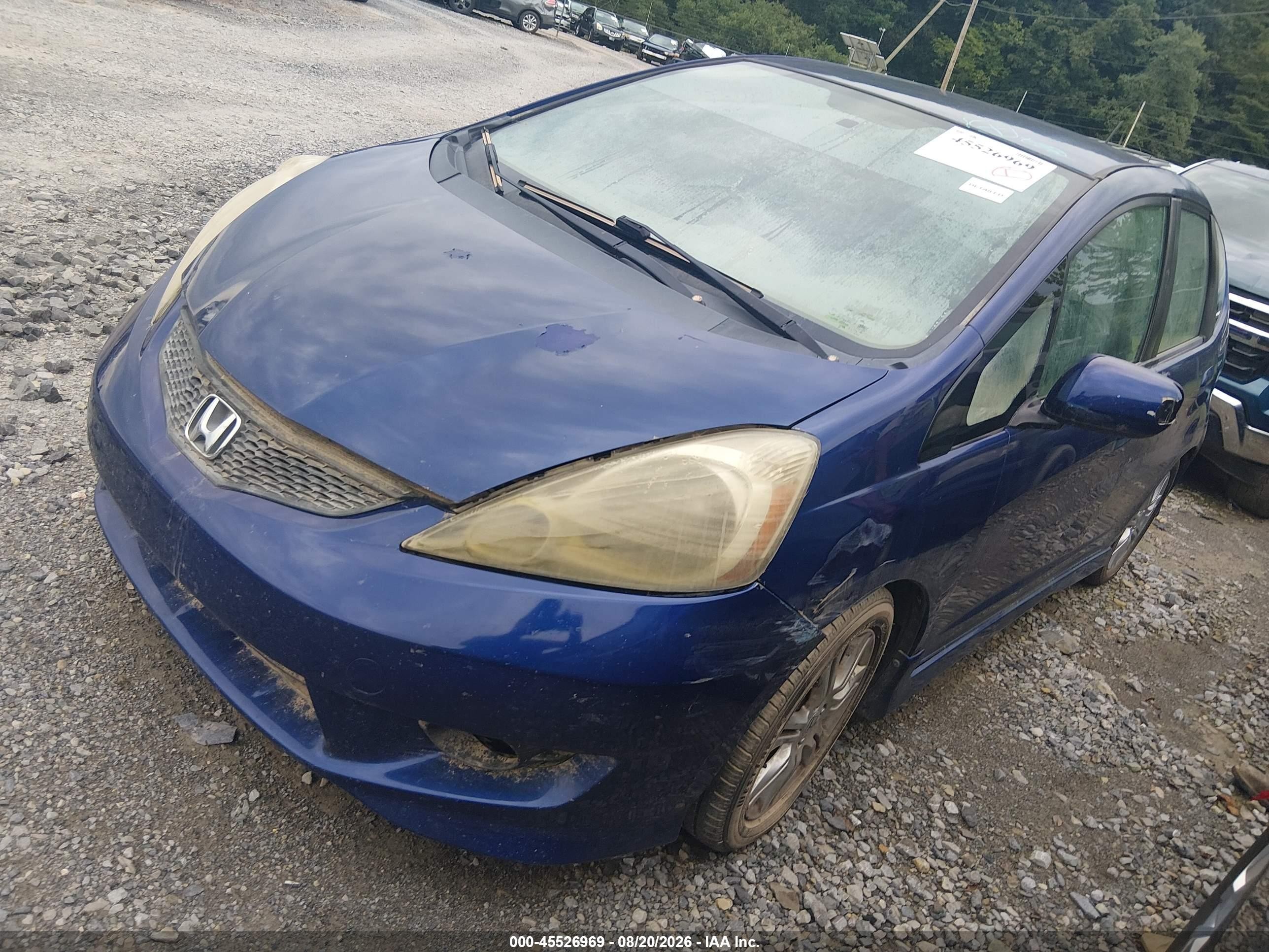 2009 Honda Fit Sport Blue vin: JHMGE88459S034456