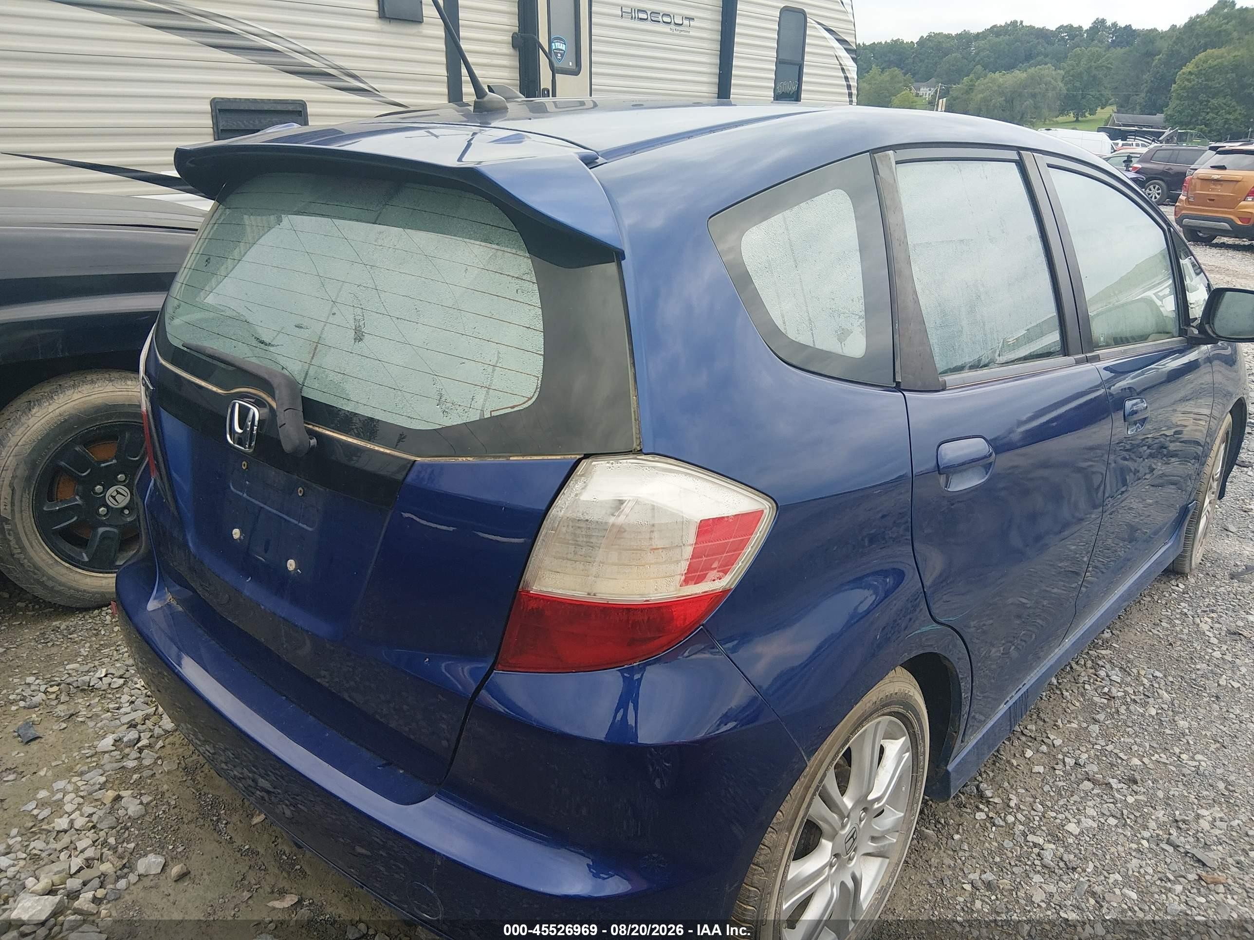 2009 Honda Fit Sport Blue vin: JHMGE88459S034456