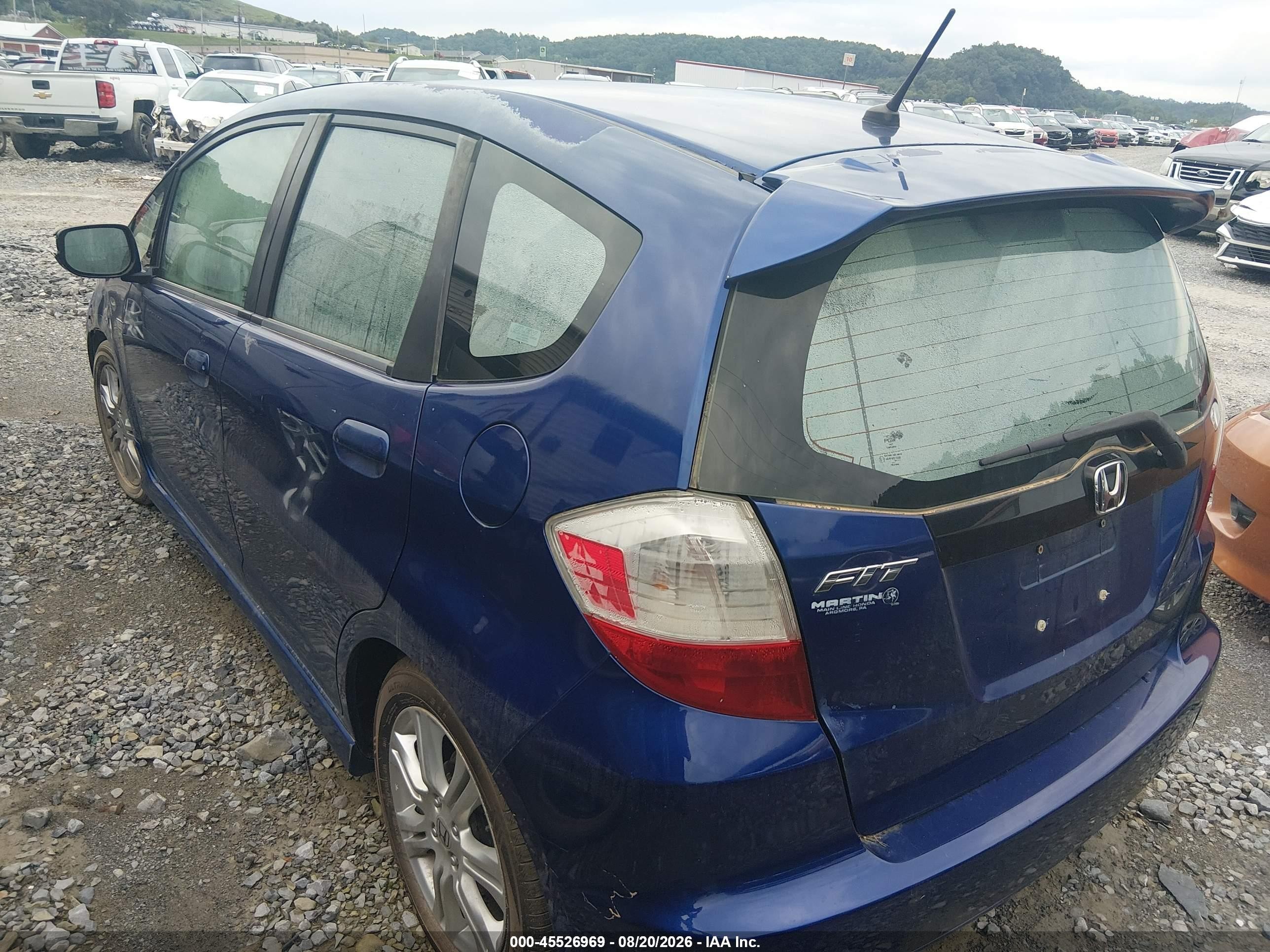 2009 Honda Fit Sport Blue vin: JHMGE88459S034456