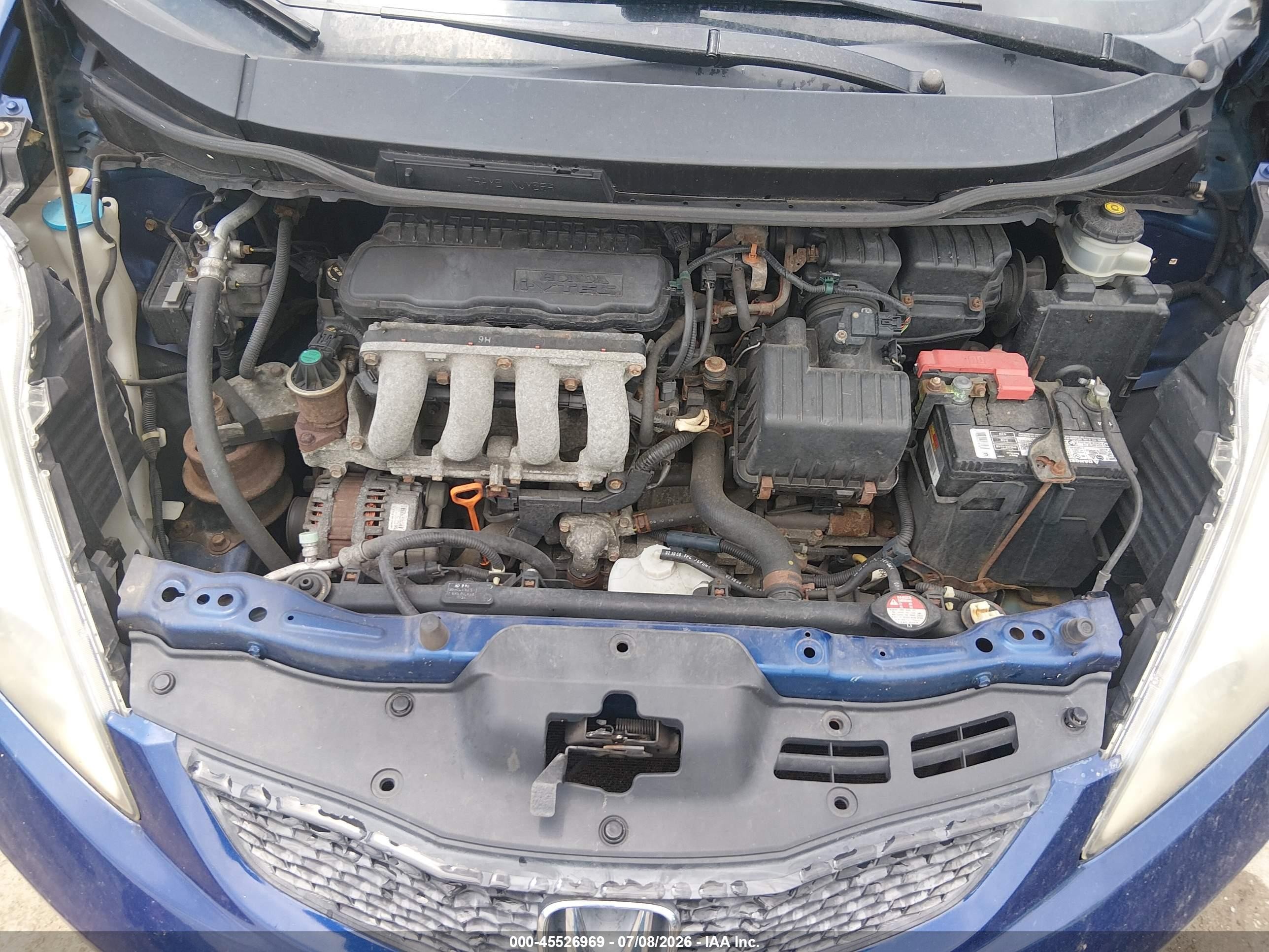 2009 Honda Fit Sport Blue vin: JHMGE88459S034456
