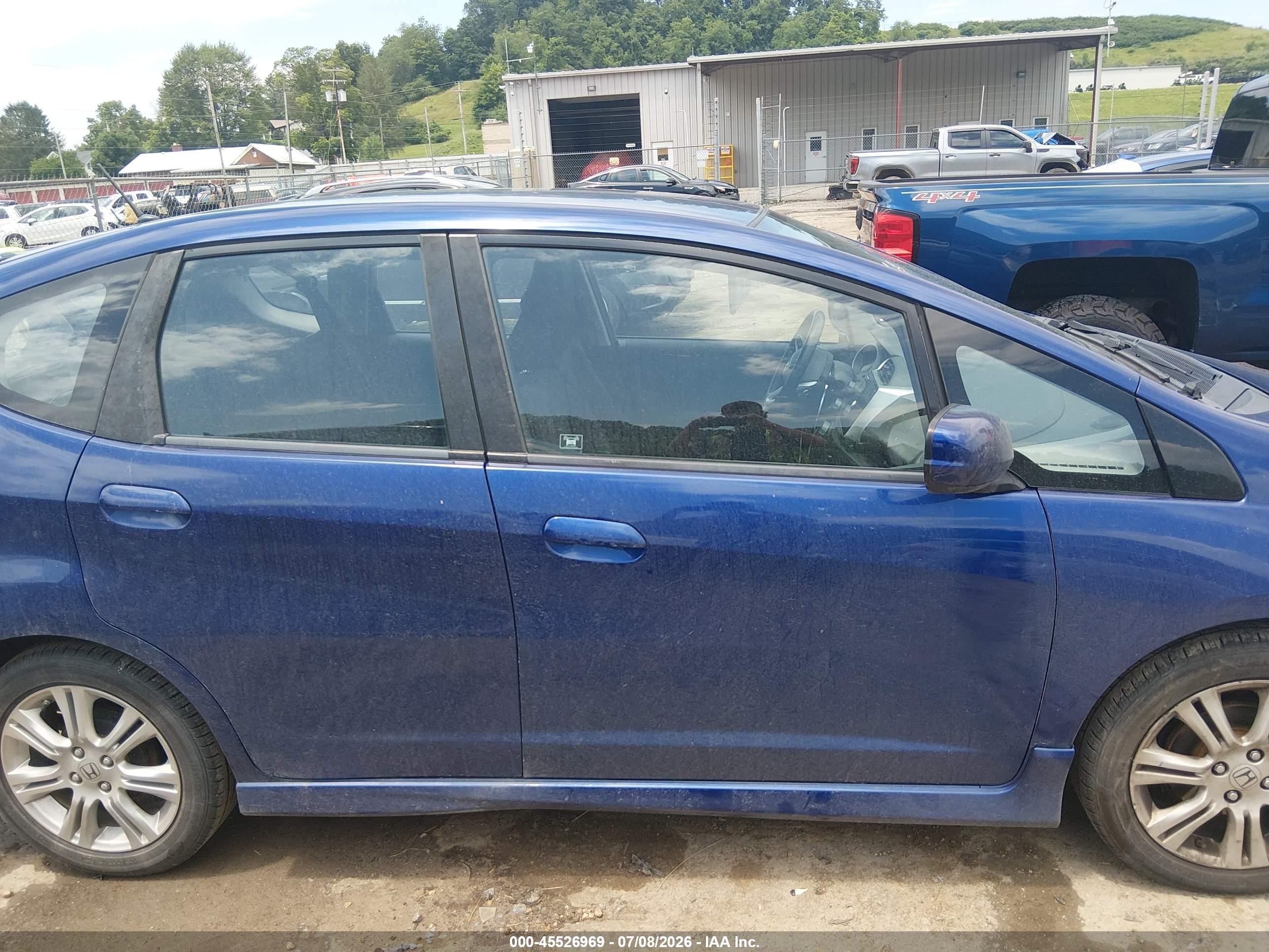 2009 Honda Fit Sport Blue vin: JHMGE88459S034456
