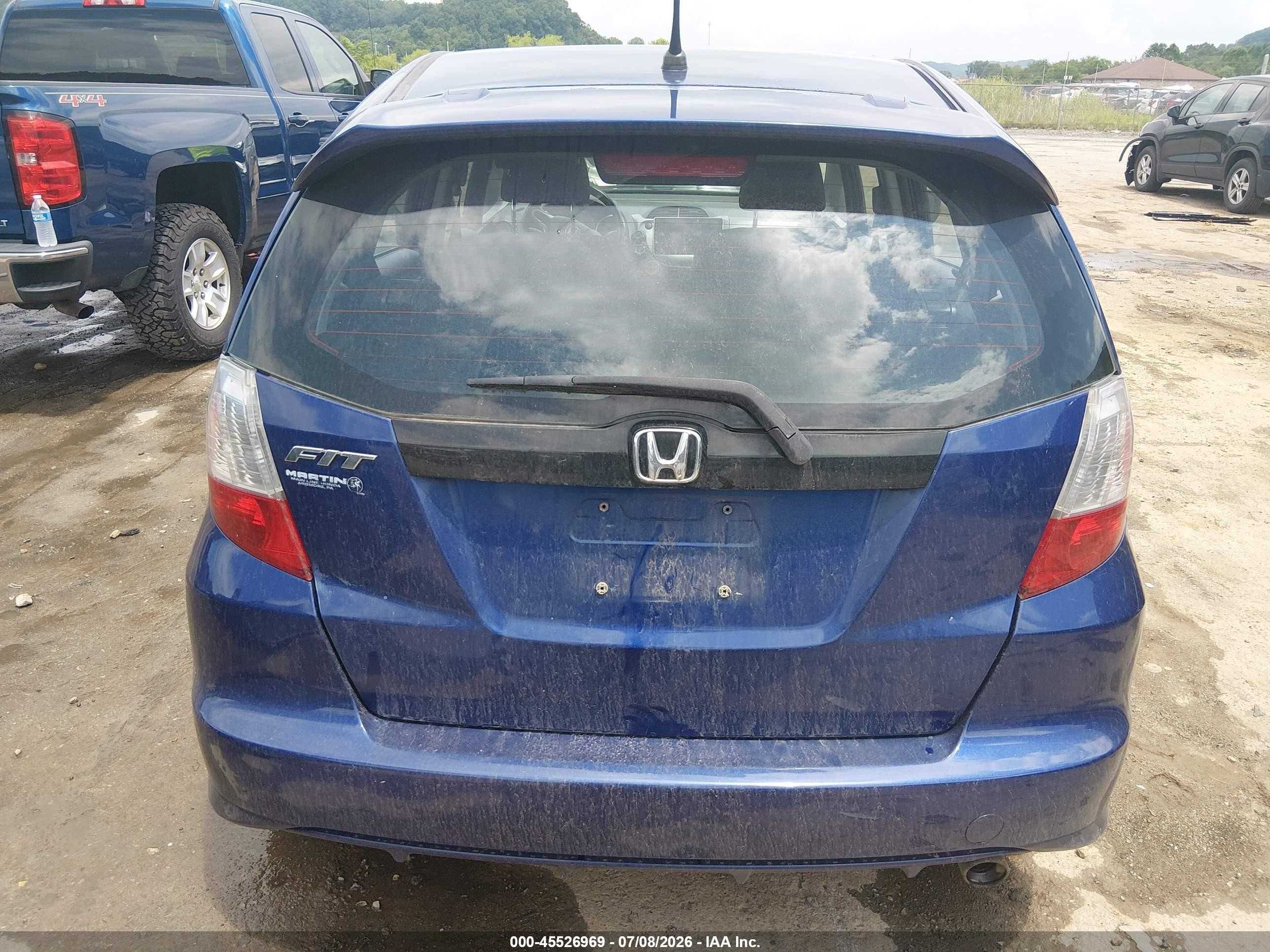 2009 Honda Fit Sport Blue vin: JHMGE88459S034456