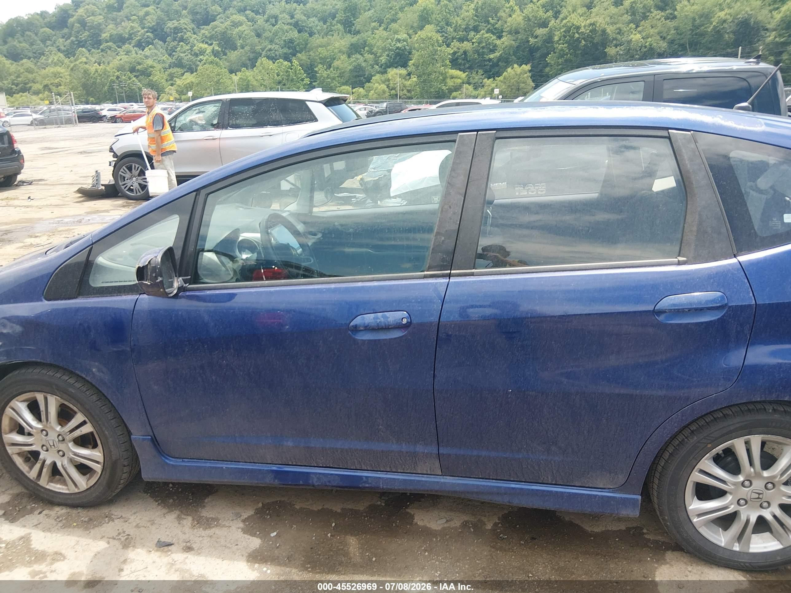 2009 Honda Fit Sport Blue vin: JHMGE88459S034456