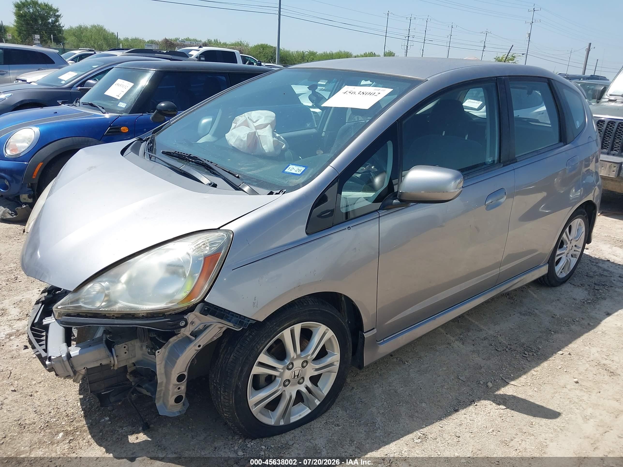 2009 Honda Fit Sport Gray vin: JHMGE88459S045683