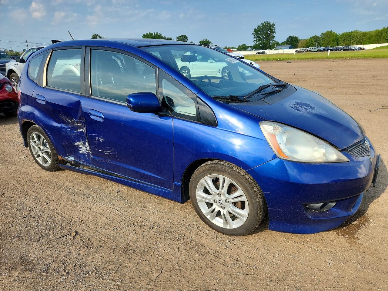 2009 Honda Fit Sport Blue vin: JHMGE88459S049118