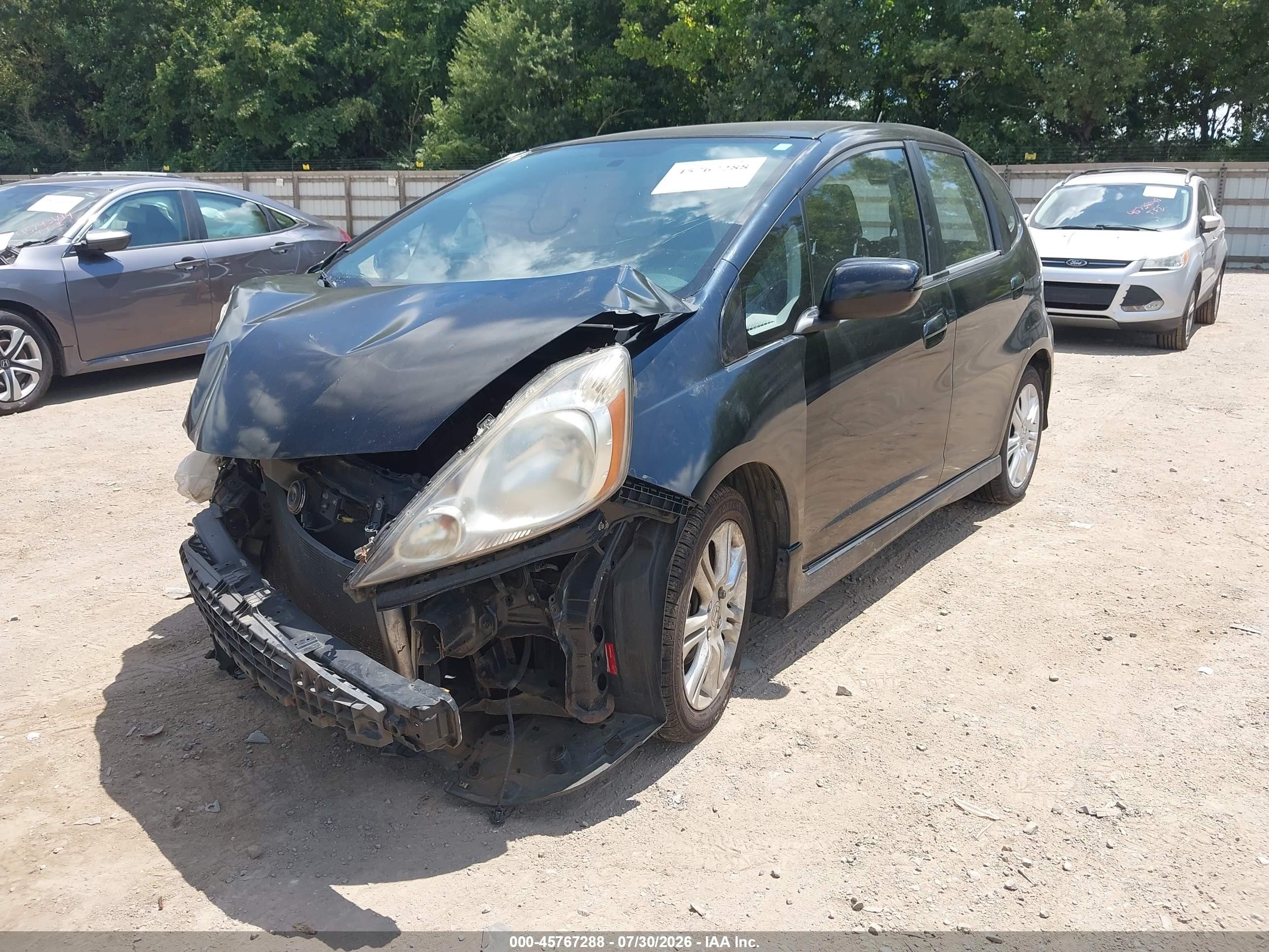 2009 Honda Fit Sport Black vin: JHMGE88469S014037