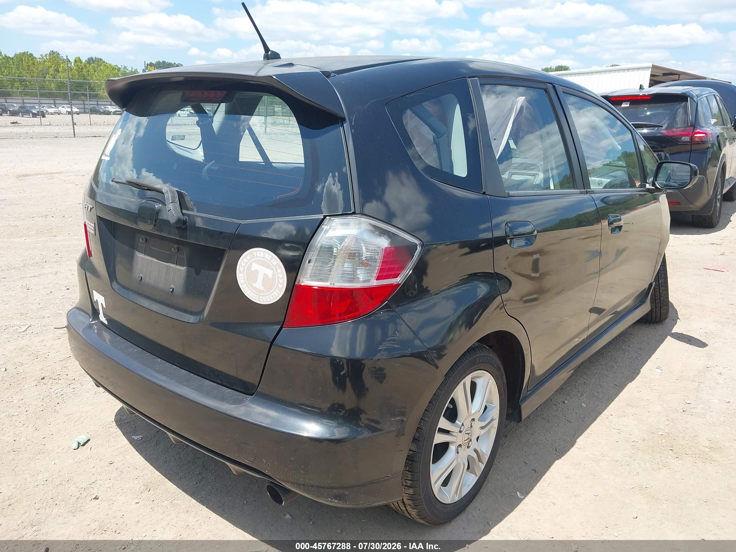 2009 Honda Fit Sport Black vin: JHMGE88469S014037
