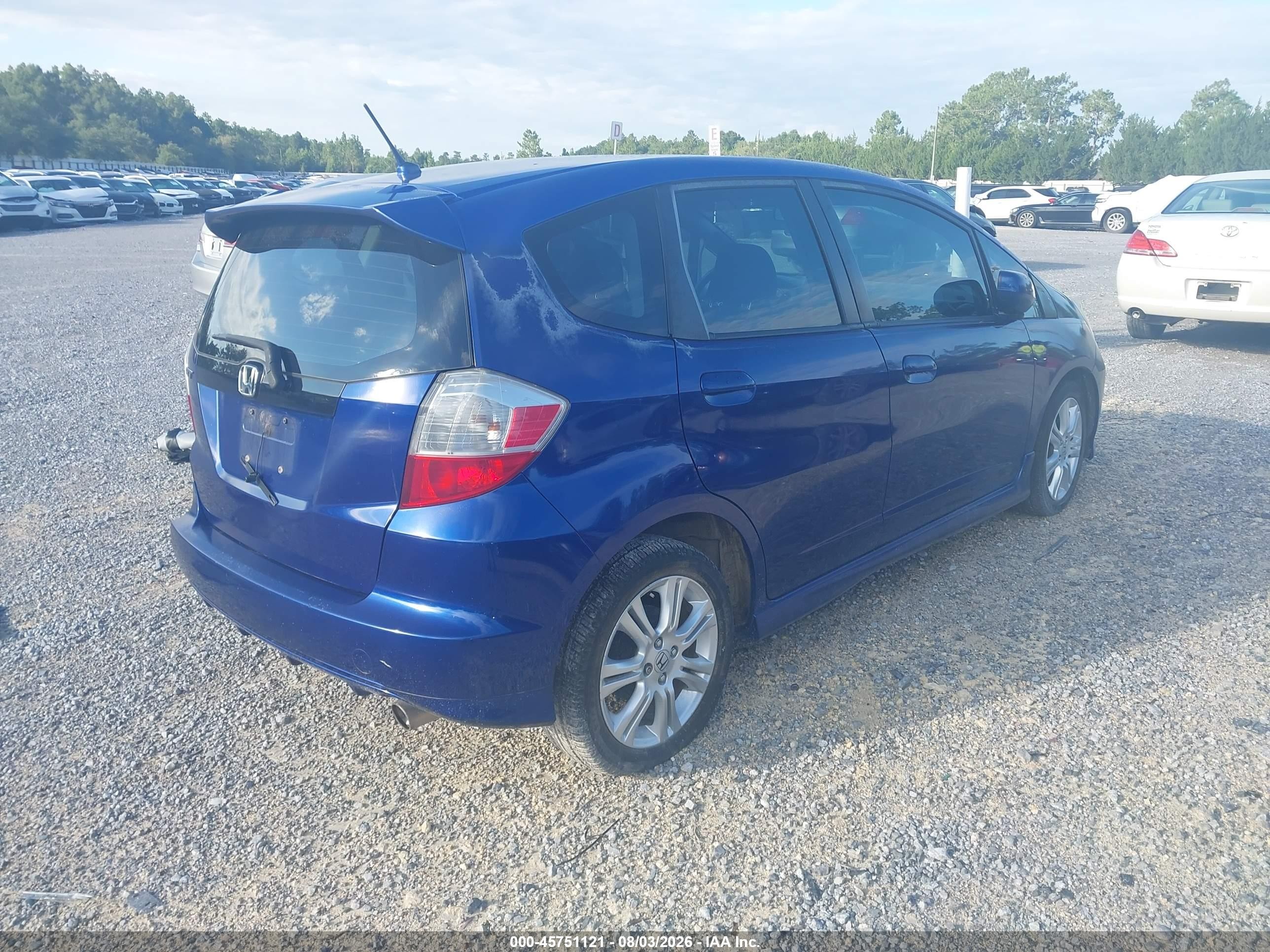 2009 Honda Fit Sport Blue vin: JHMGE88469S031324