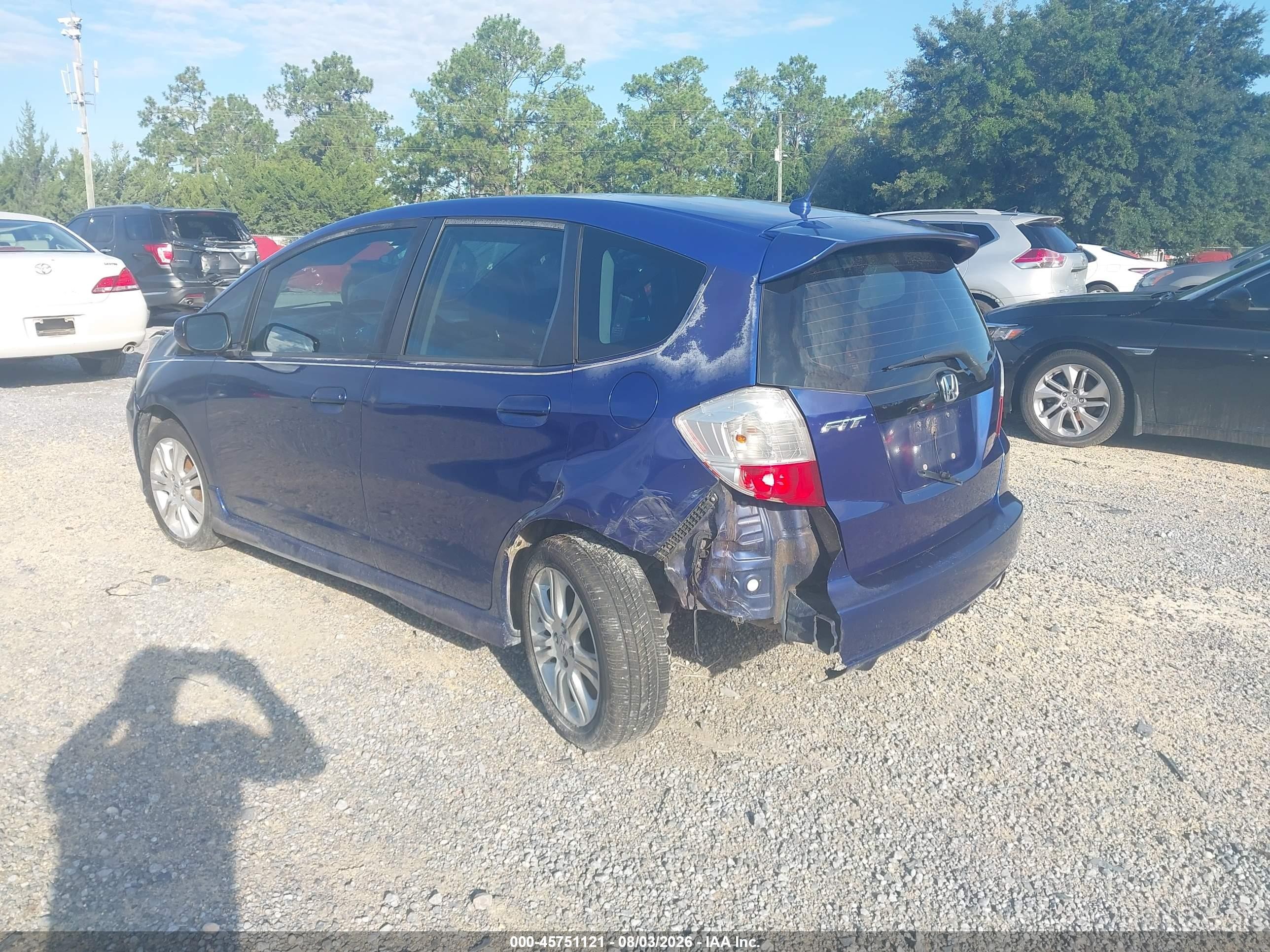 2009 Honda Fit Sport Blue vin: JHMGE88469S031324