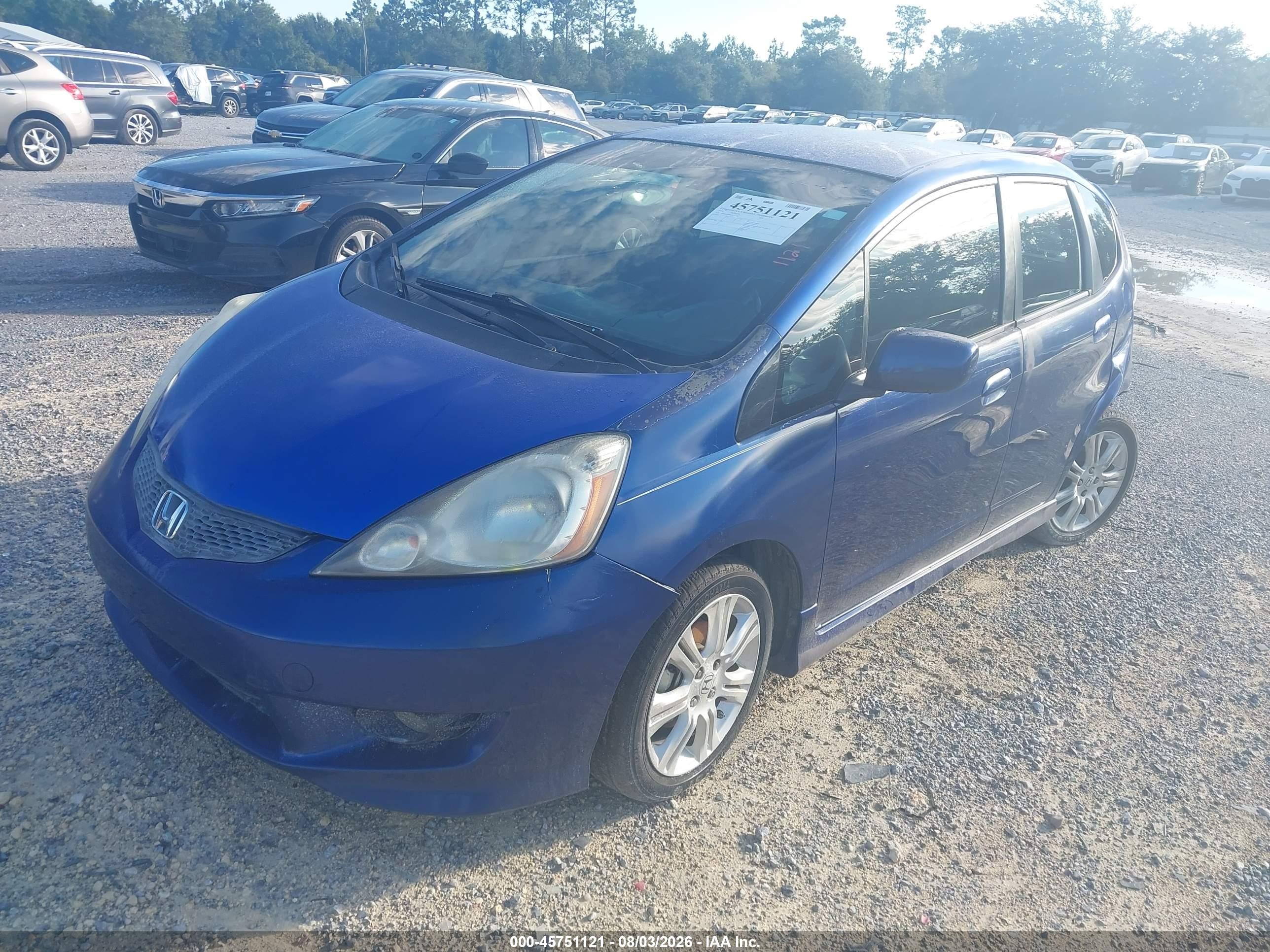 2009 Honda Fit Sport Blue vin: JHMGE88469S031324