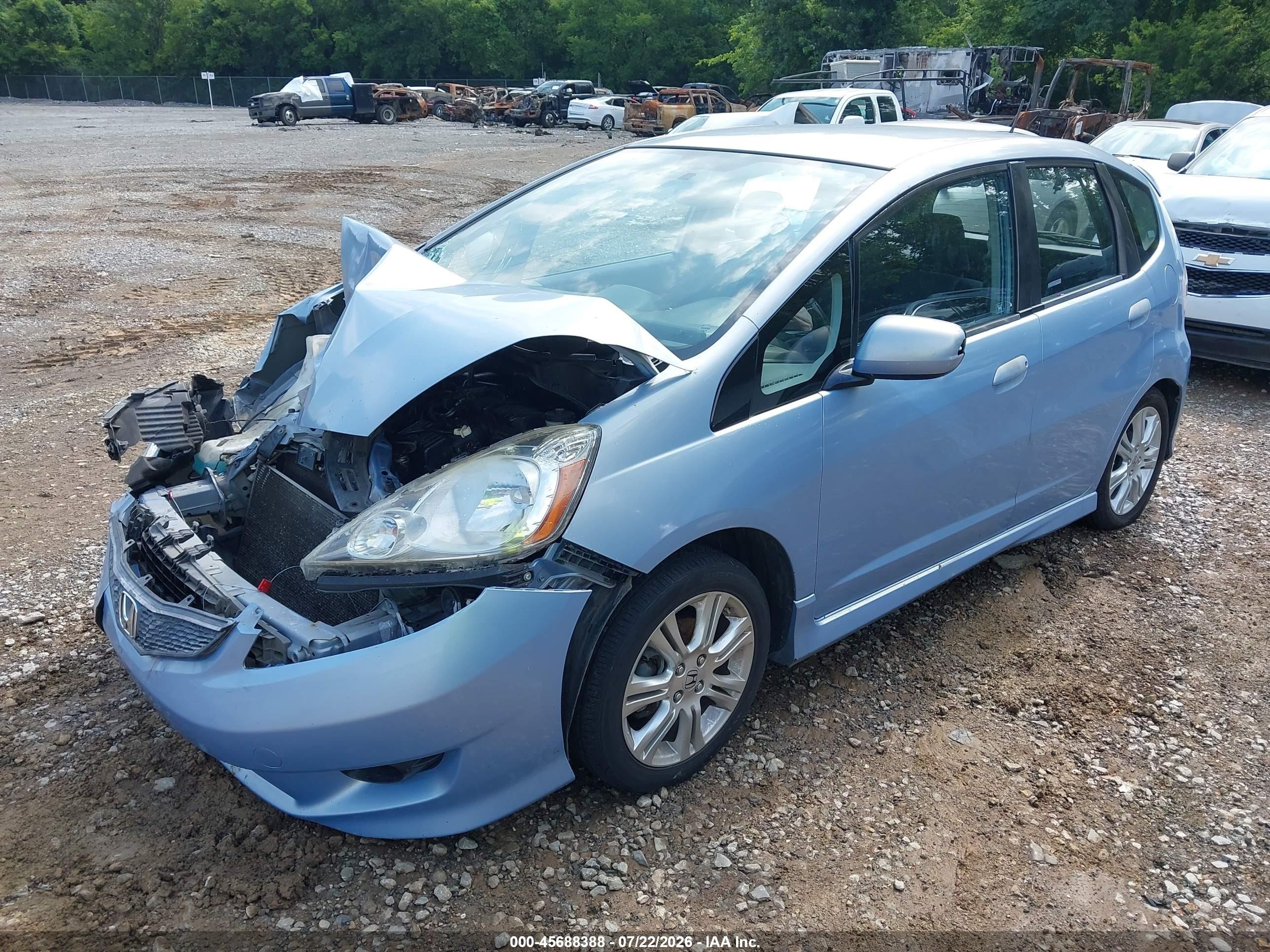 2009 Honda Fit Sport Blue vin: JHMGE88469S031694