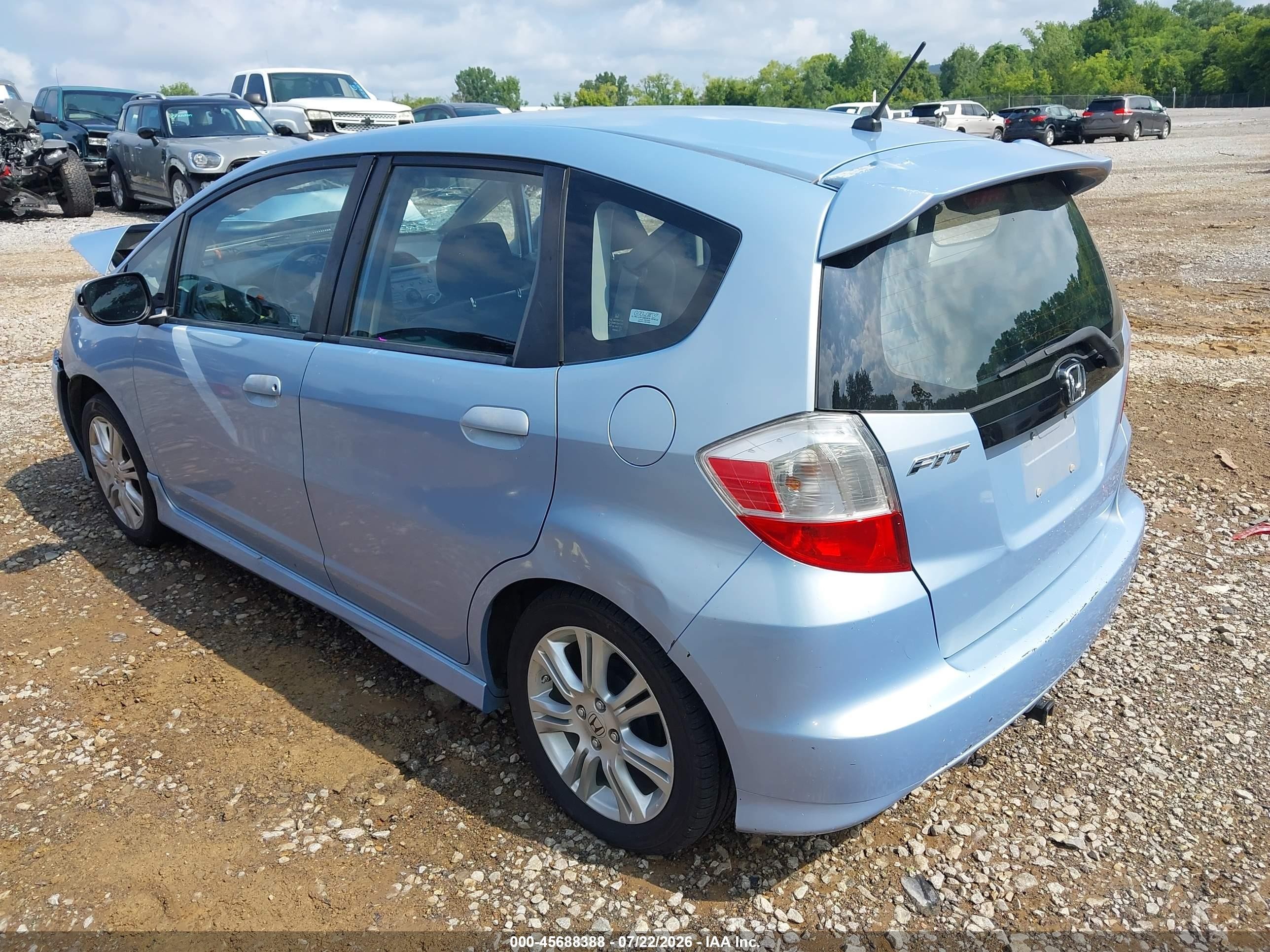 2009 Honda Fit Sport Blue vin: JHMGE88469S031694