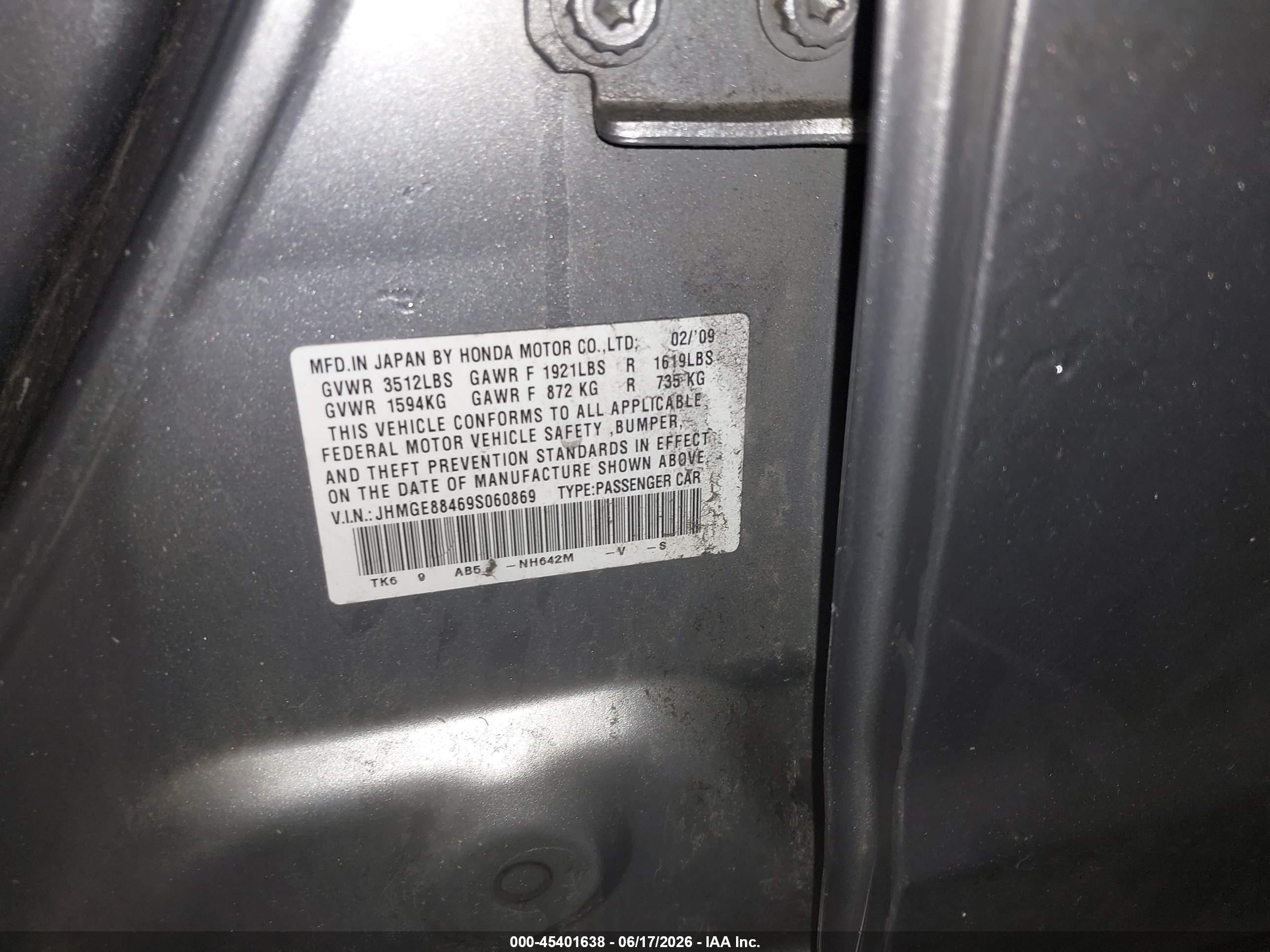 2009 Honda Fit Sport Silver vin: JHMGE88469S060869