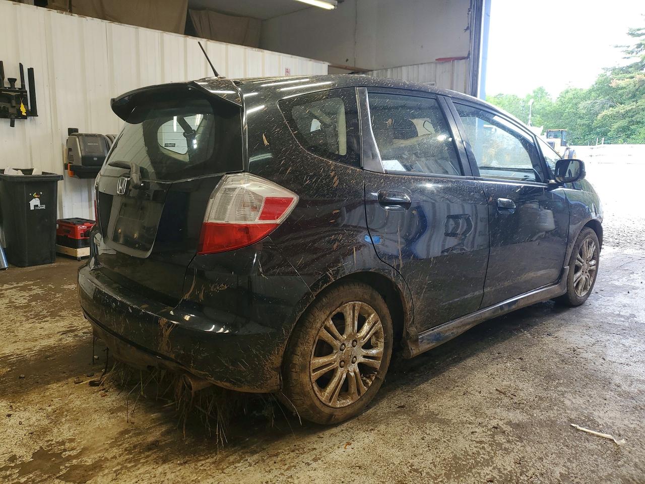 2009 Honda Fit Sport Black vin: JHMGE88479S003807