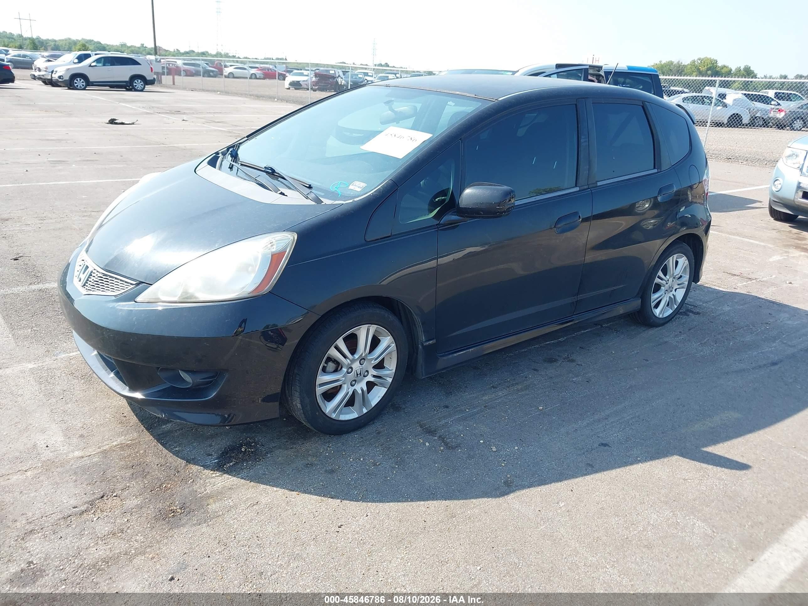 2009 Honda Fit Sport Black vin: JHMGE88479S006948