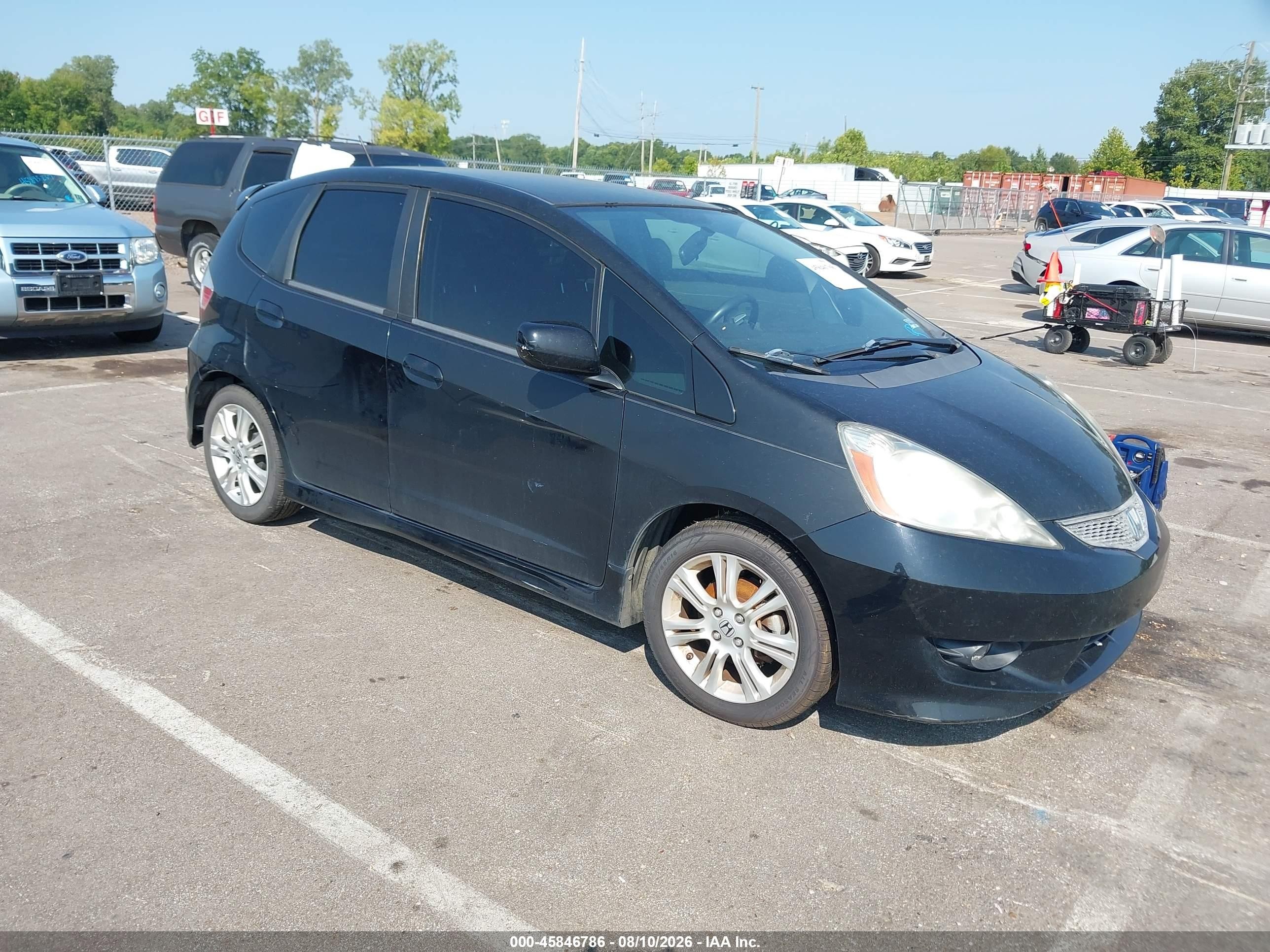 2009 Honda Fit Sport Black vin: JHMGE88479S006948