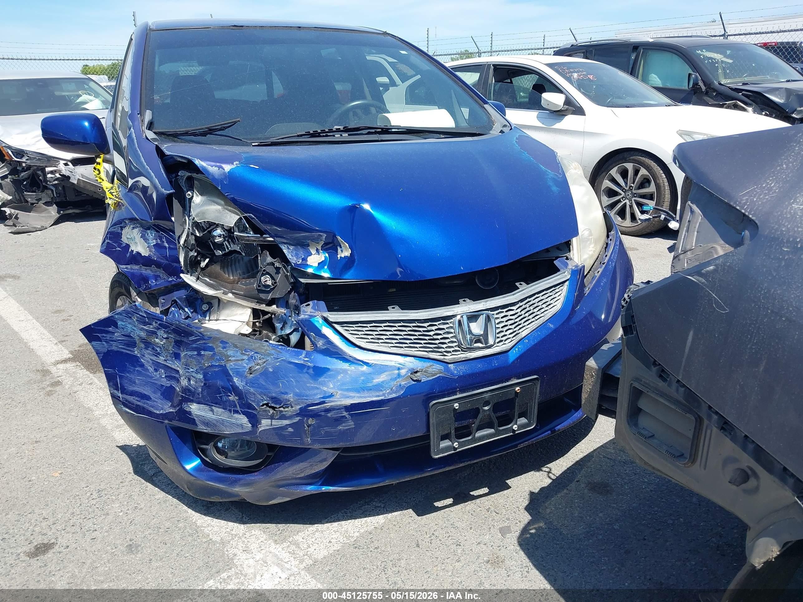2009 Honda Fit Sport Blue vin: JHMGE88479S031221