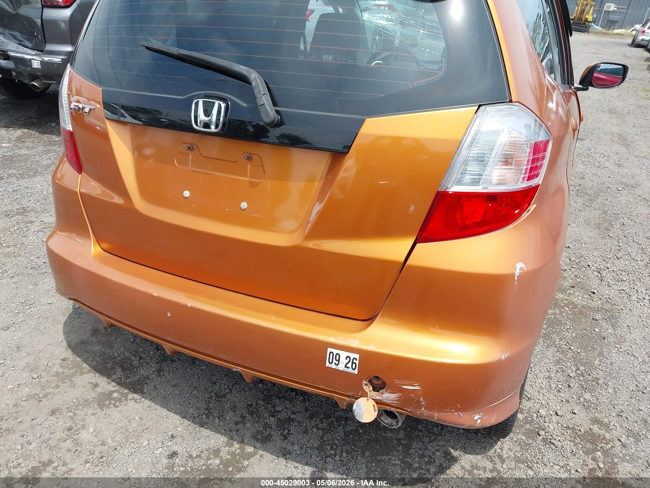 2009 Honda Fit Sport Orange vin: JHMGE88479S033695