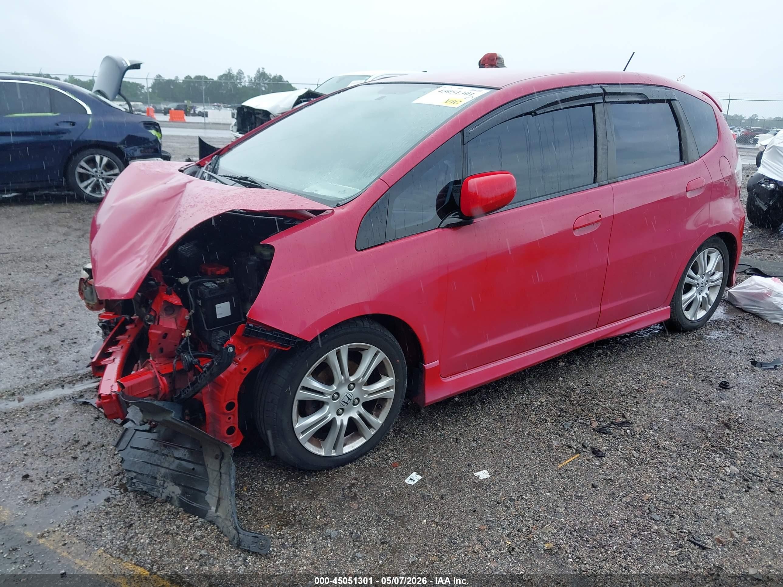 2009 Honda Fit Sport Красный vin: JHMGE88479S041148