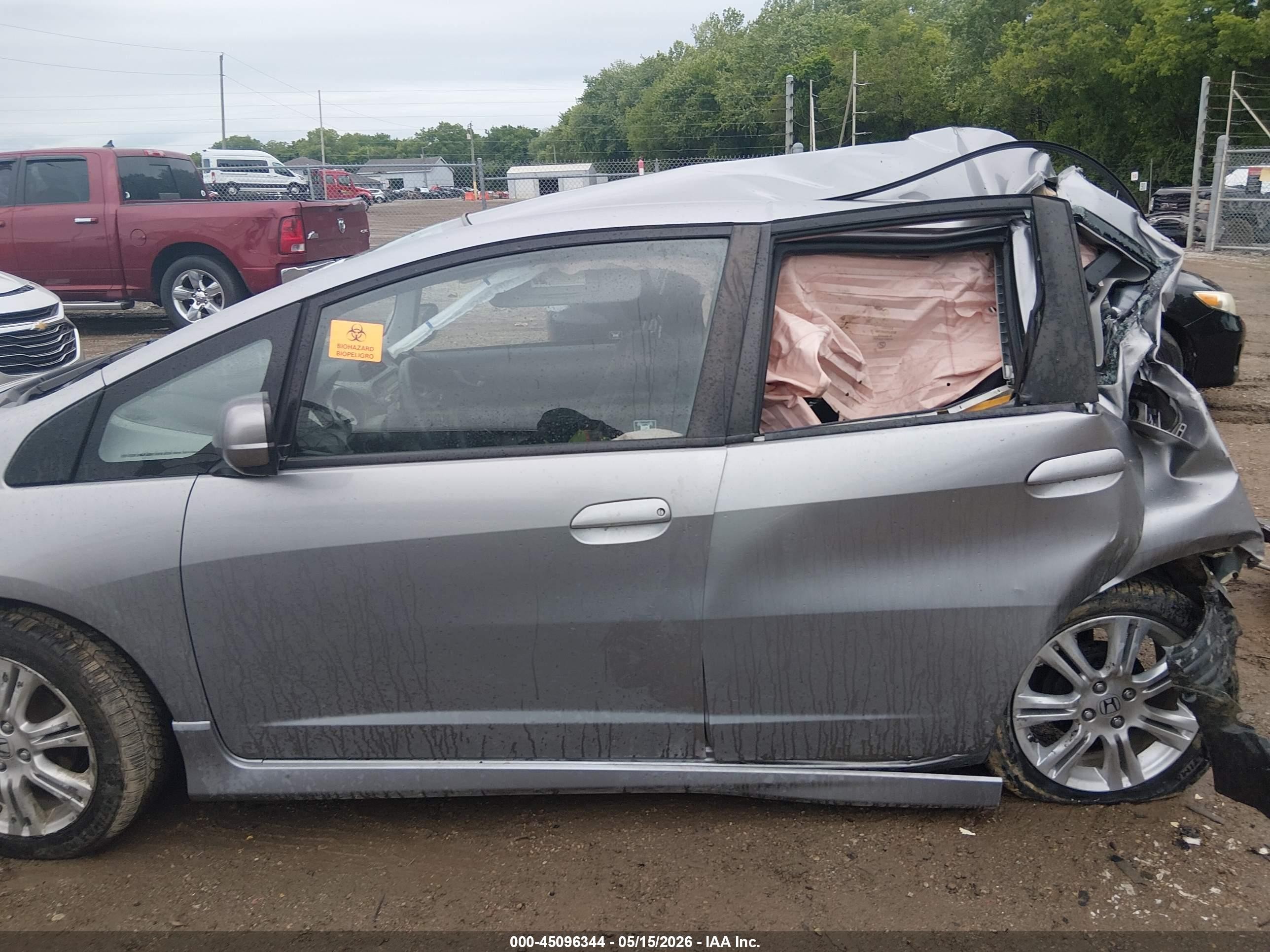 2009 Honda Fit Sport Gray vin: JHMGE88489C003907