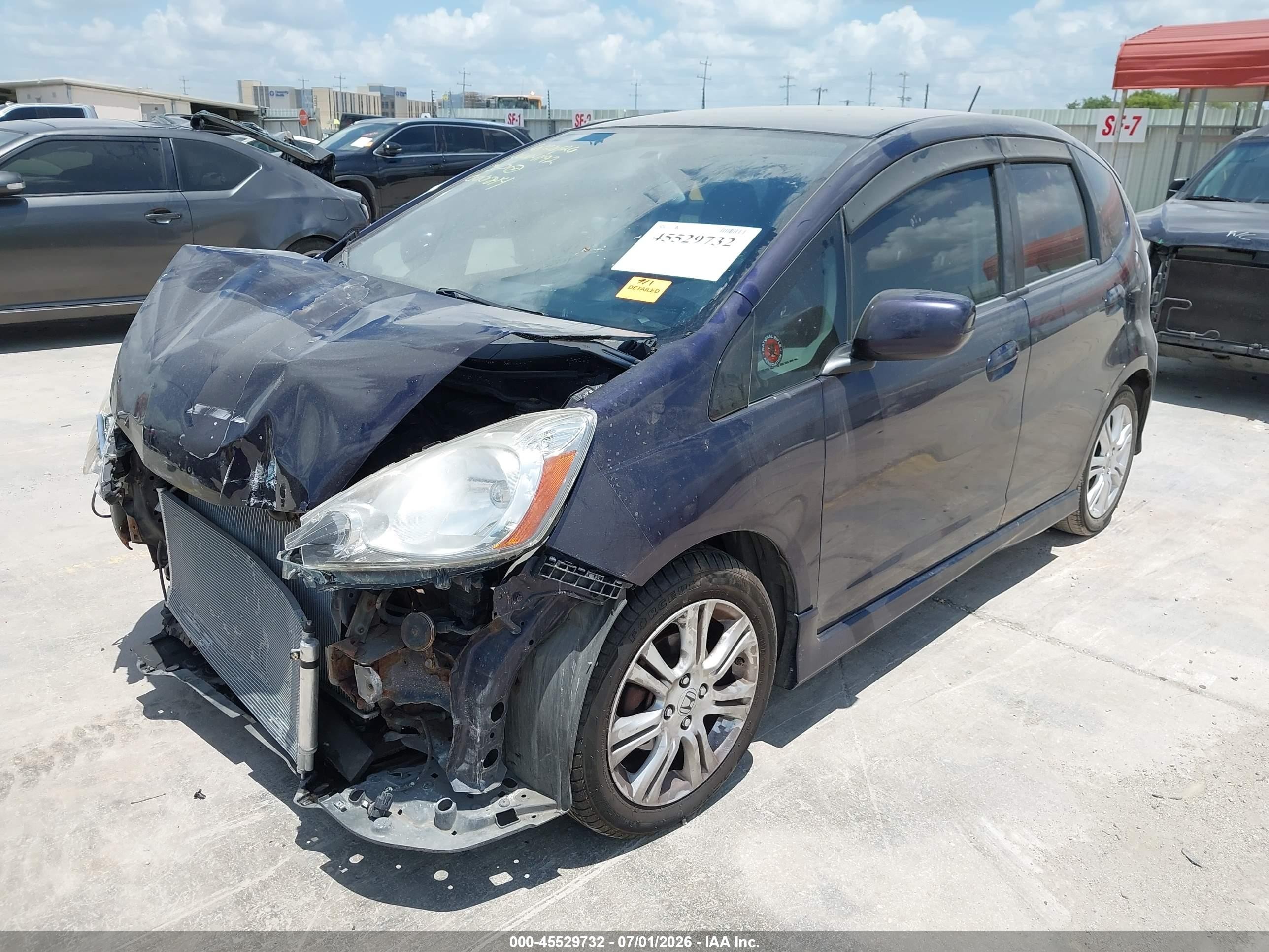 2009 Honda Fit Sport Dark Blue vin: JHMGE88489S006814