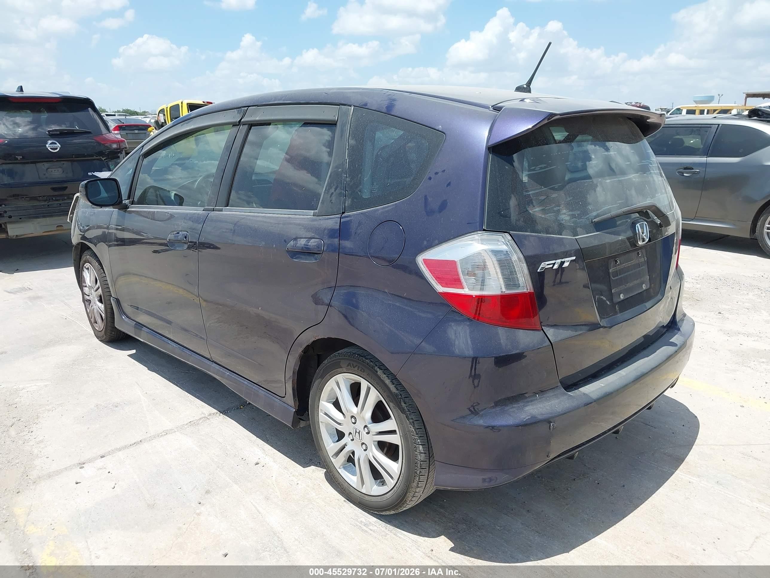 2009 Honda Fit Sport Dark Blue vin: JHMGE88489S006814