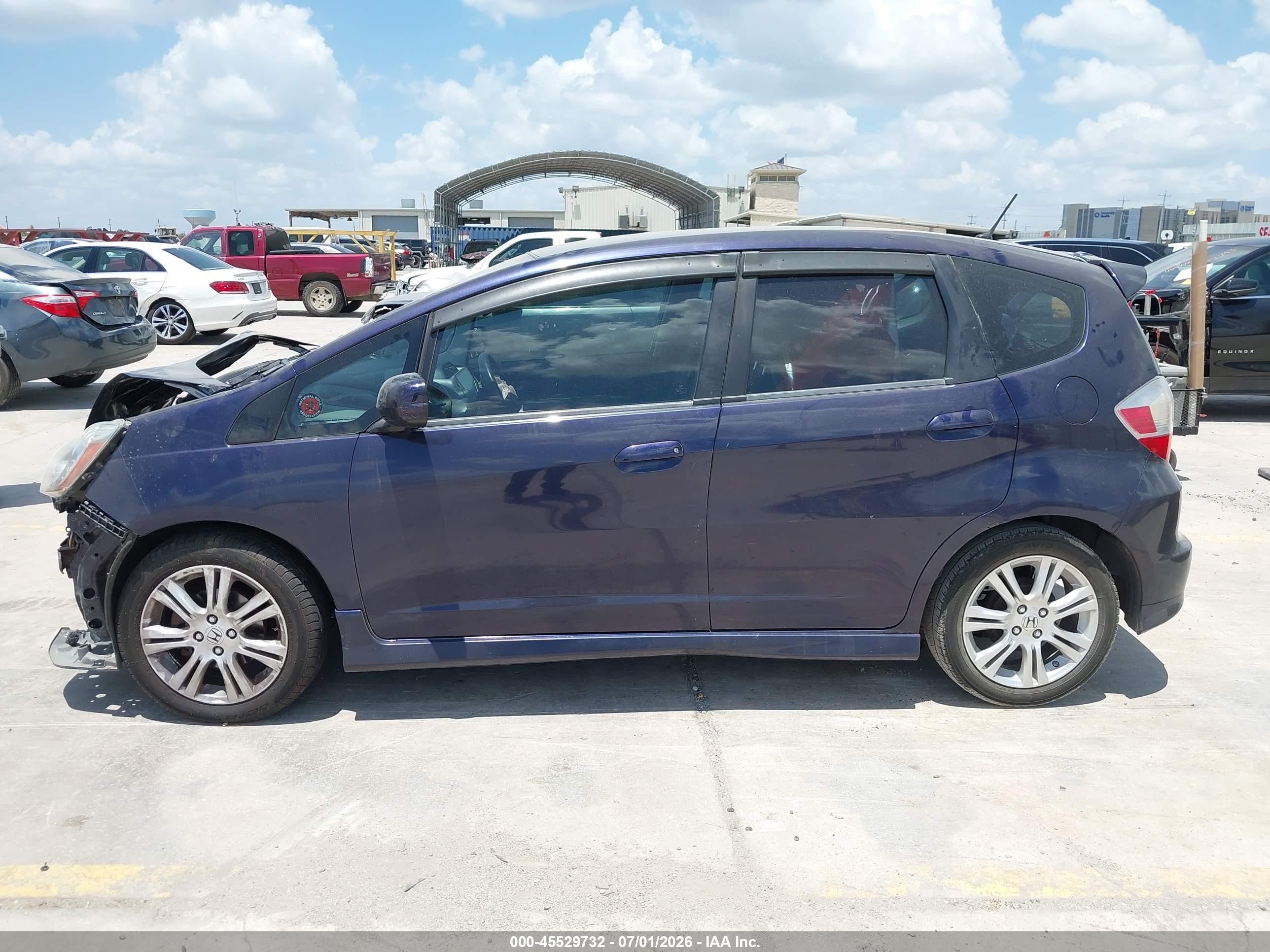 2009 Honda Fit Sport Dark Blue vin: JHMGE88489S006814