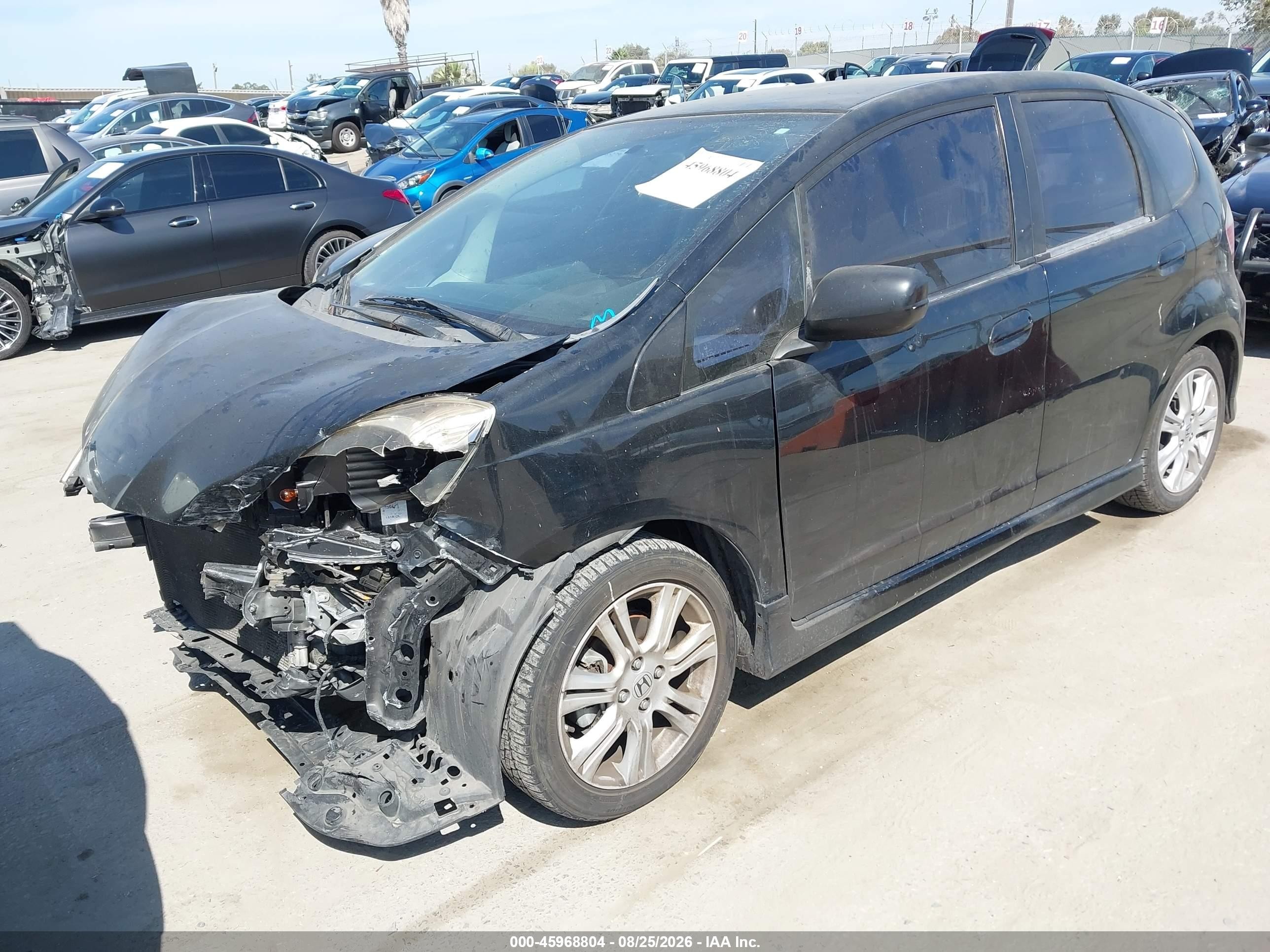 2009 Honda Fit Sport Black vin: JHMGE88489S018767