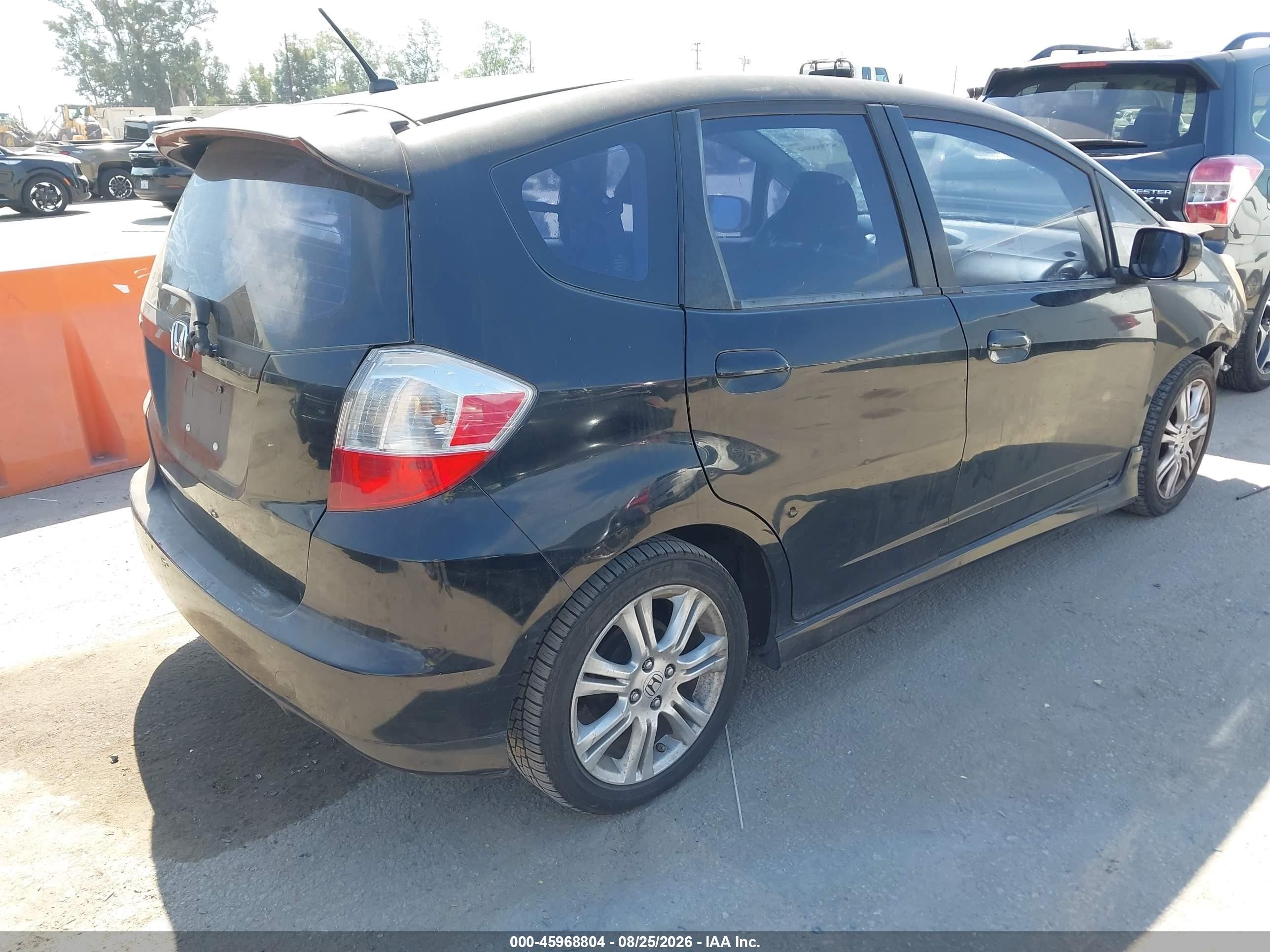 2009 Honda Fit Sport Black vin: JHMGE88489S018767