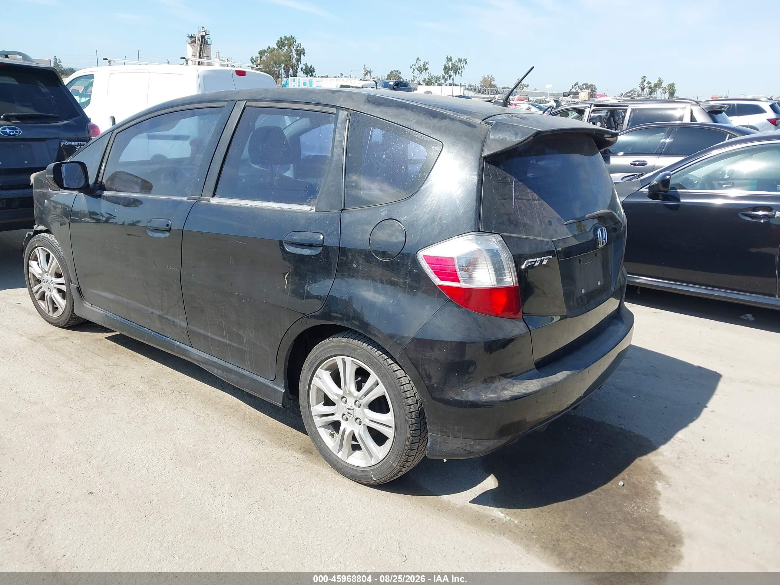 2009 Honda Fit Sport Black vin: JHMGE88489S018767