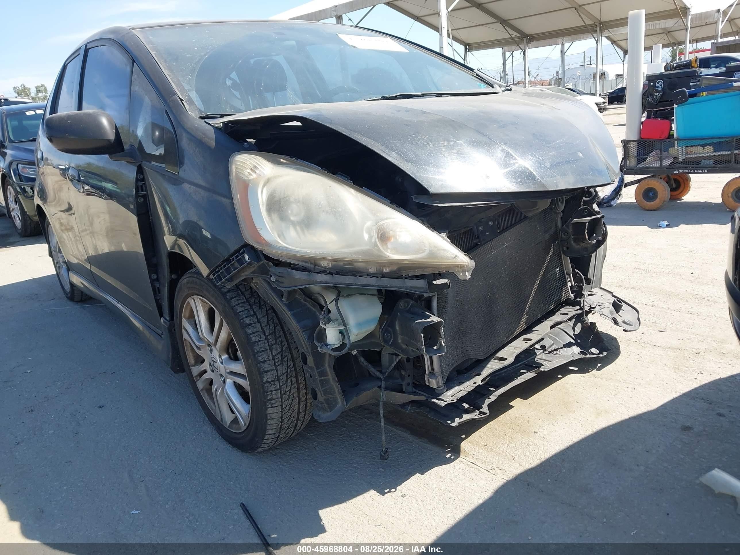 2009 Honda Fit Sport Black vin: JHMGE88489S018767