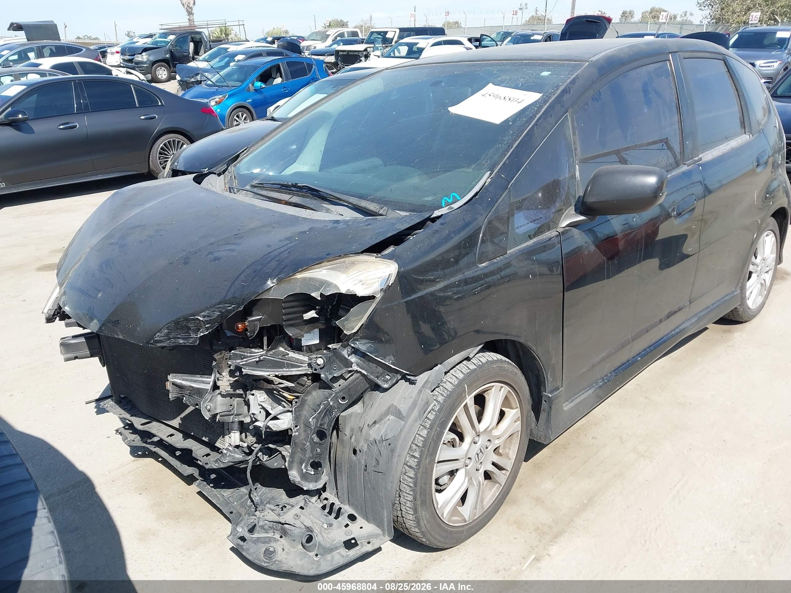 2009 Honda Fit Sport Black vin: JHMGE88489S018767